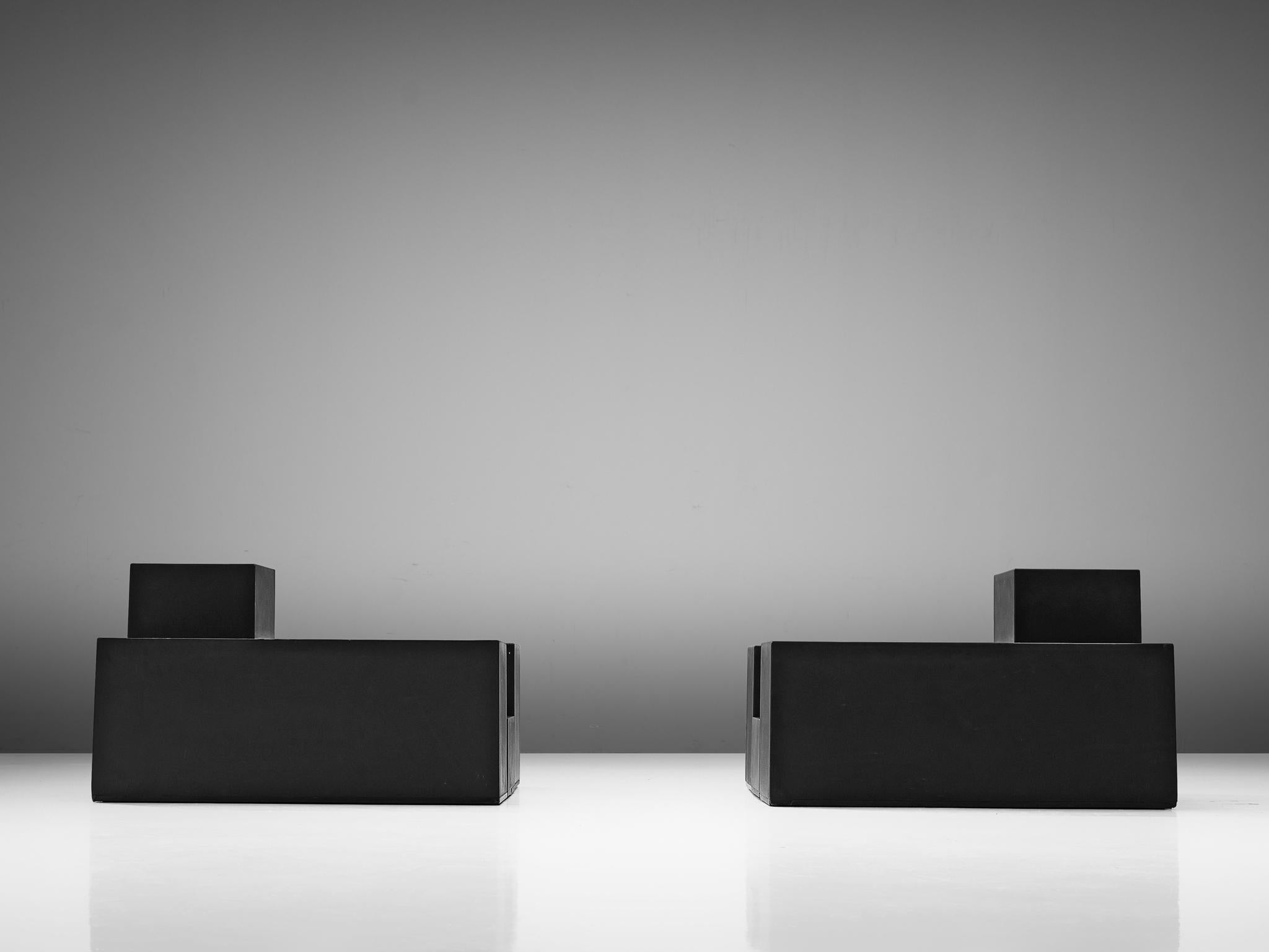 Italian Mario Bellini Side Tables of Scacchi Series