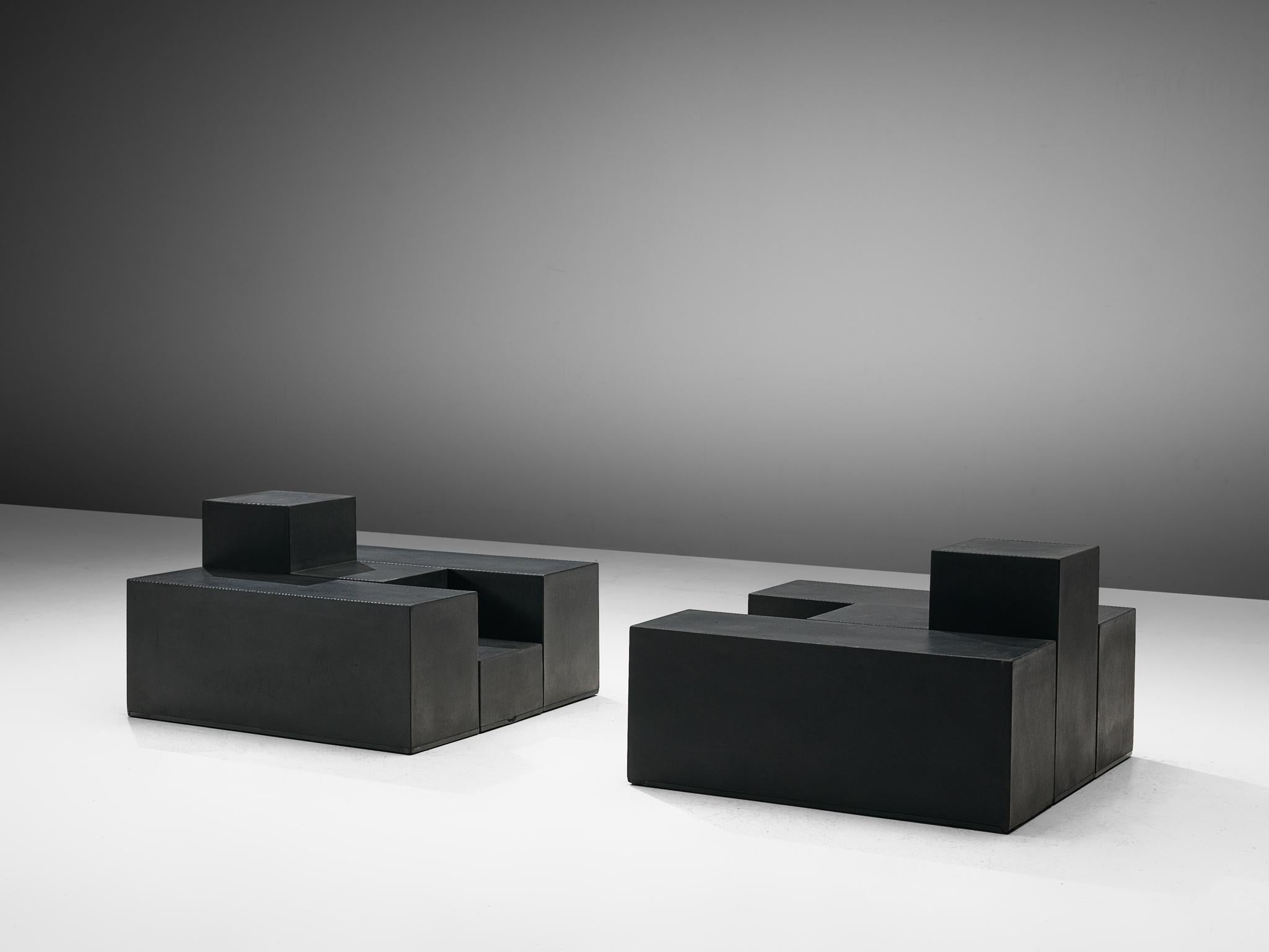 Mario Bellini Side Tables of Scacchi Series In Good Condition In Waalwijk, NL
