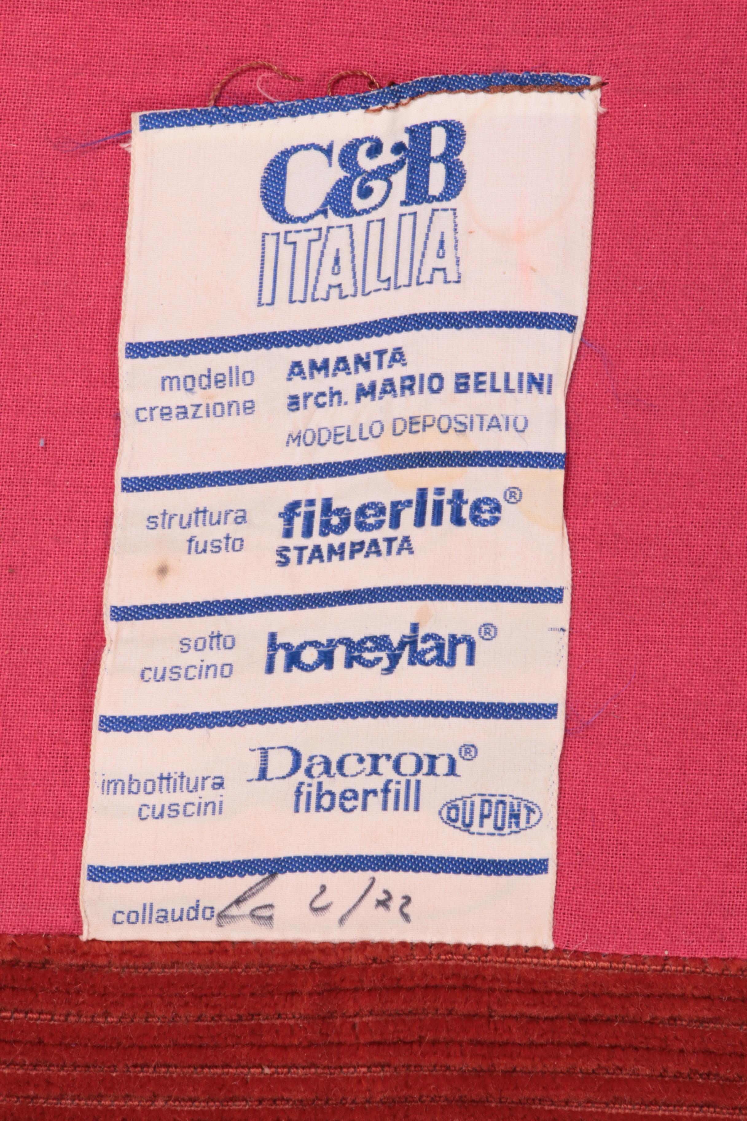Mario Bellini Sofa Set of 4 Made by C&B Italia, 1970 8