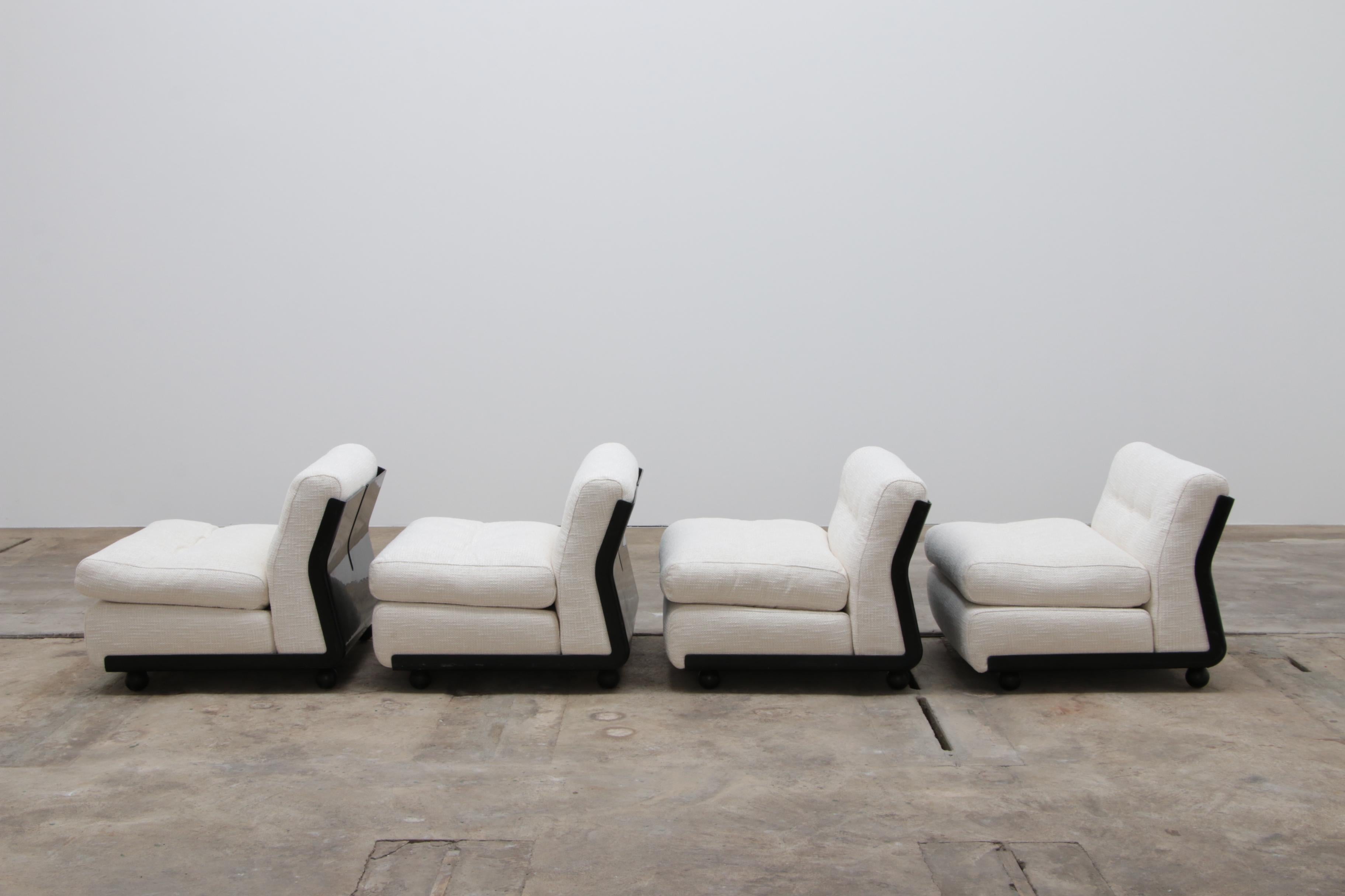 Fabric Mario Bellini Sofa Set of 4 Made by C&B, Italy, 1963