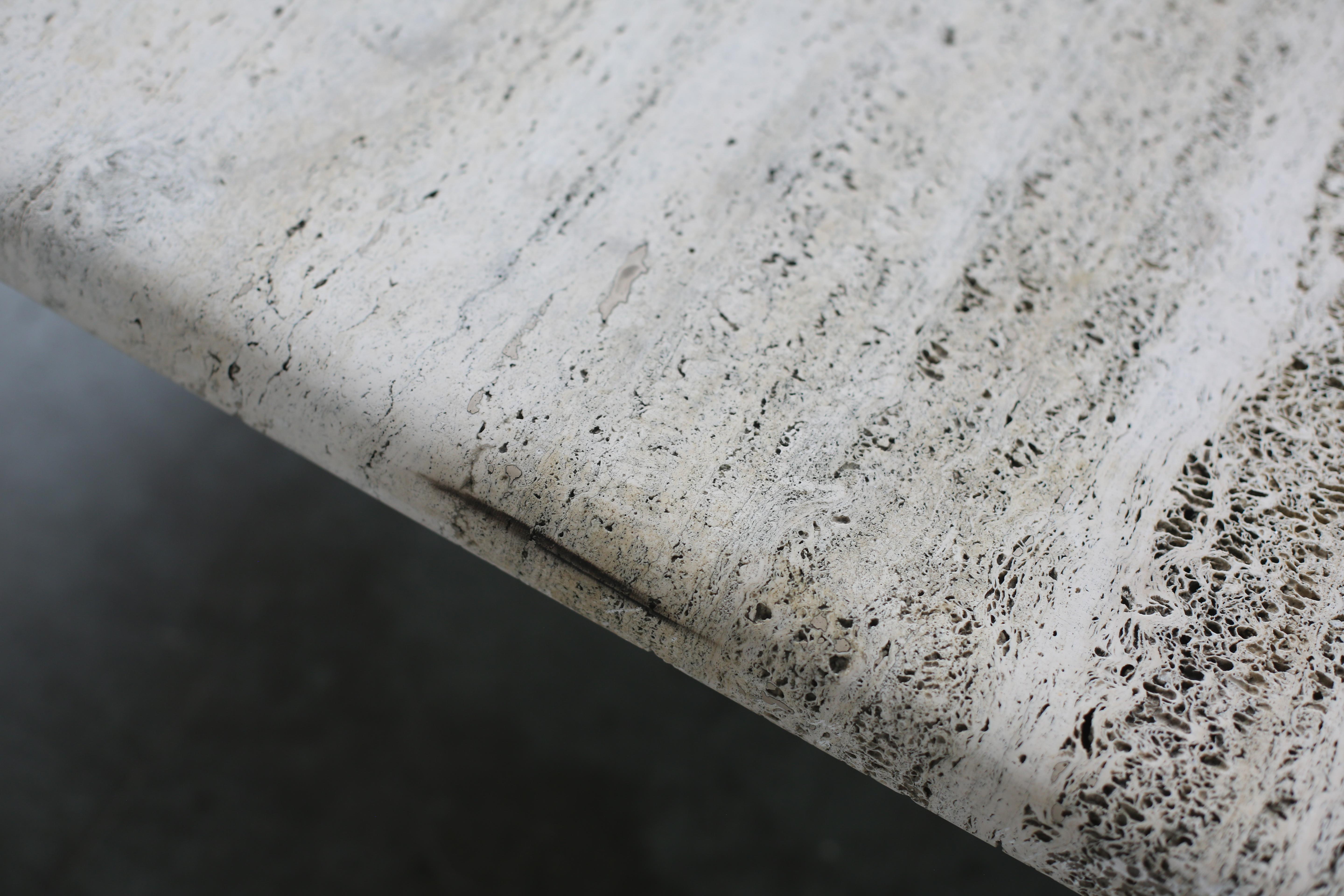 Mario Bellini Square Travertine Coffee Table For Cassina For Sale 13