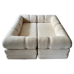 Mario Bellini Style Sofa's Daybeds Two Pieces Available, Italy, 1970s