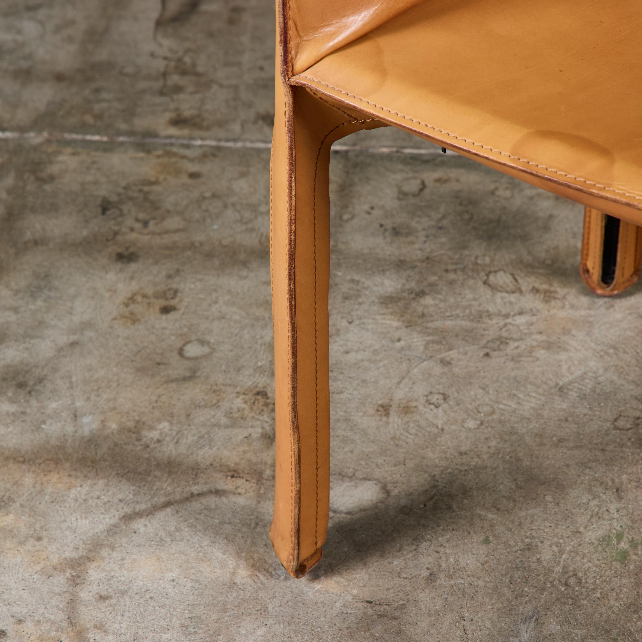 Mario Bellini Fauteuil Cab Tan pour Cassina en vente 7