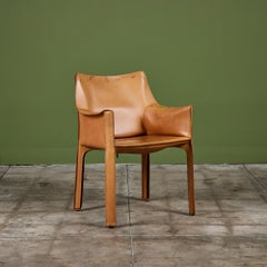 Mario Bellini Tan Cab Armchair for Cassina