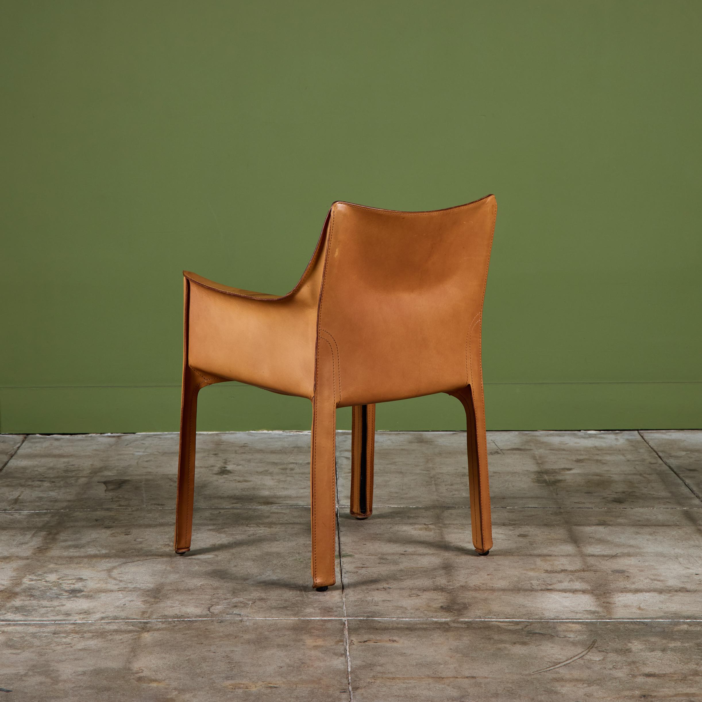 Mario Bellini Fauteuil Cab Tan pour Cassina en vente 1