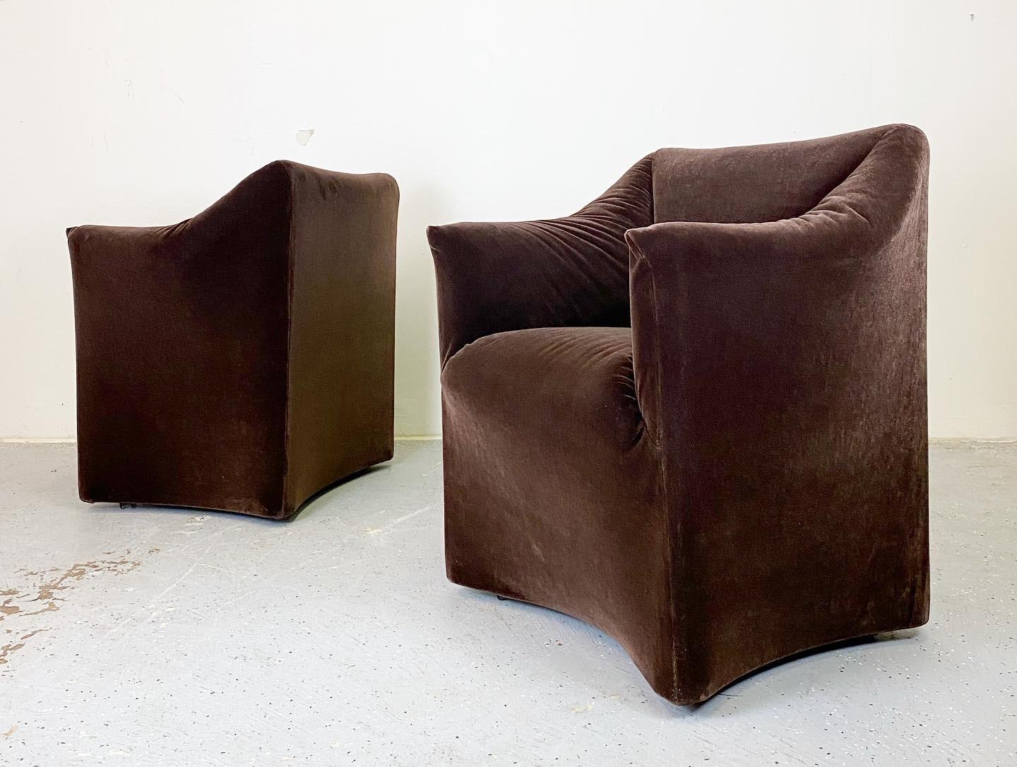 Mid-Century Modern Mario Bellini Tentazione Chairs, a Pair, Cassina