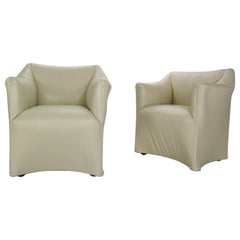Mario Bellini "Tentazione" Set of 2 Leather Lounge Armchairs for Cassina, 1970s