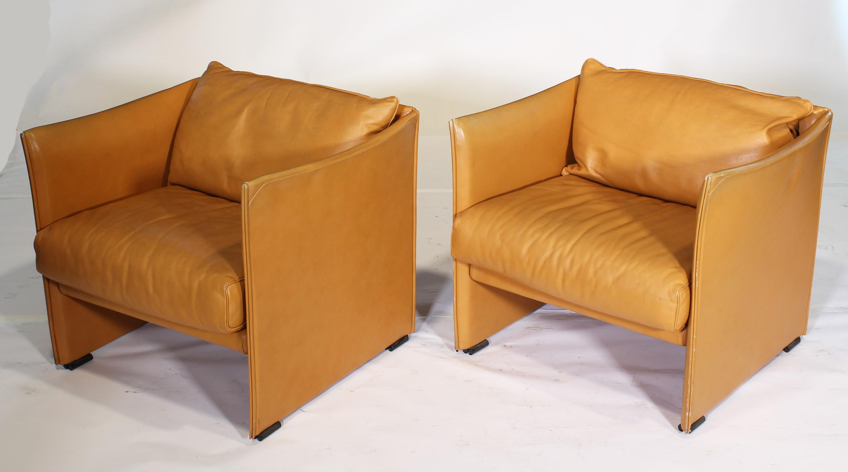 Mario Bellini Tilbury Leather Armchairs 1