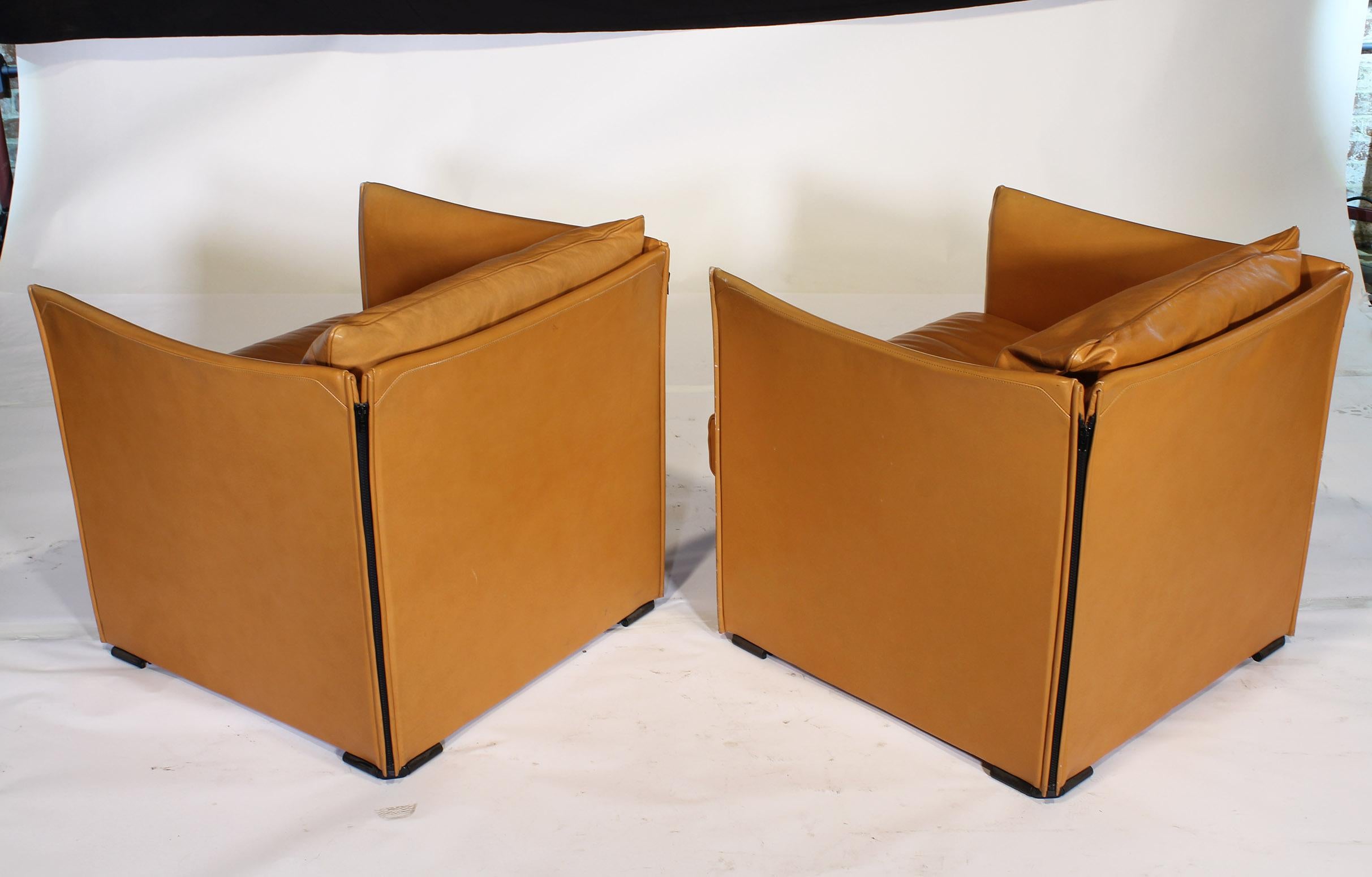 Mario Bellini Tilbury Leather Armchairs 2