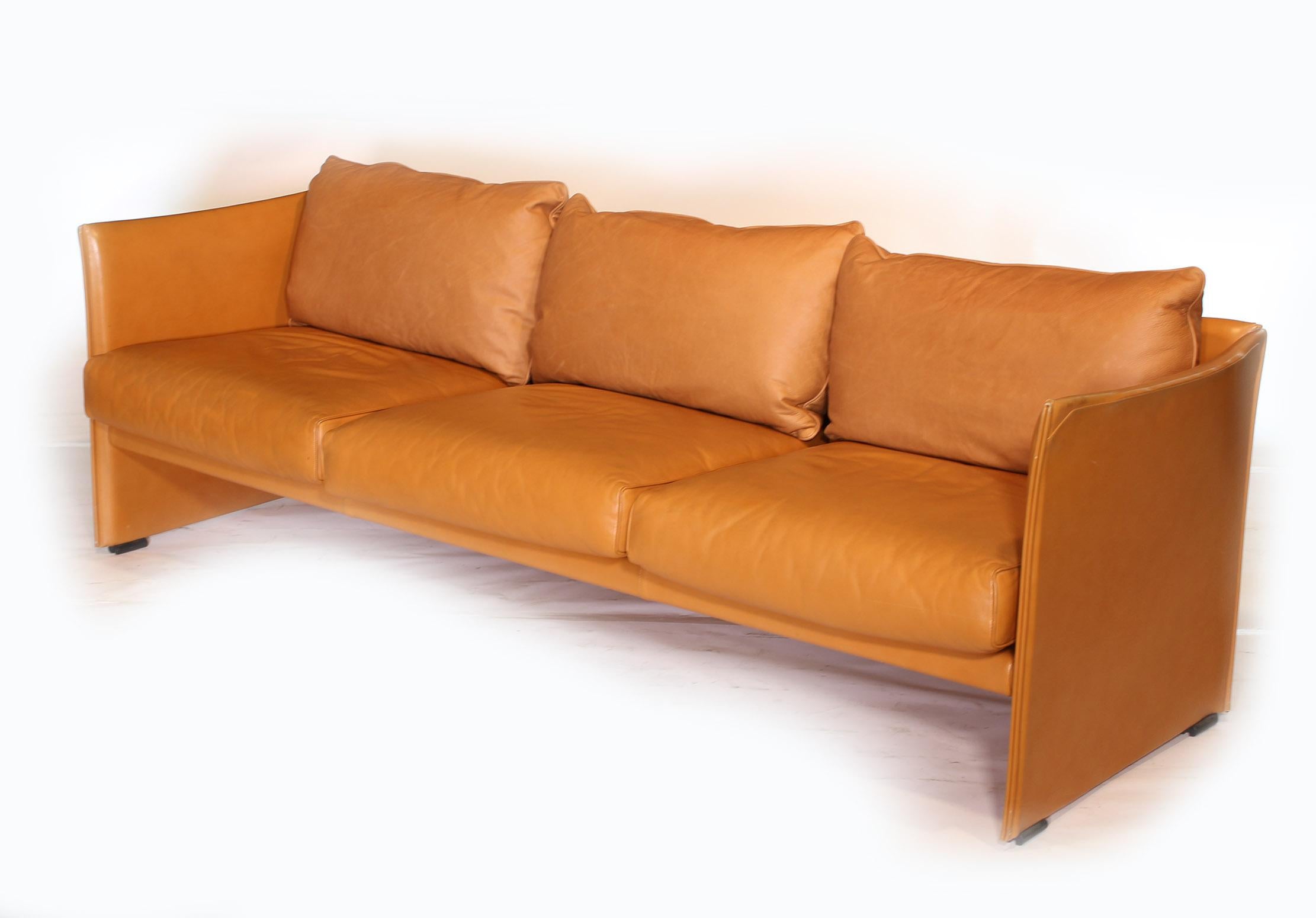 three seat leather sofa