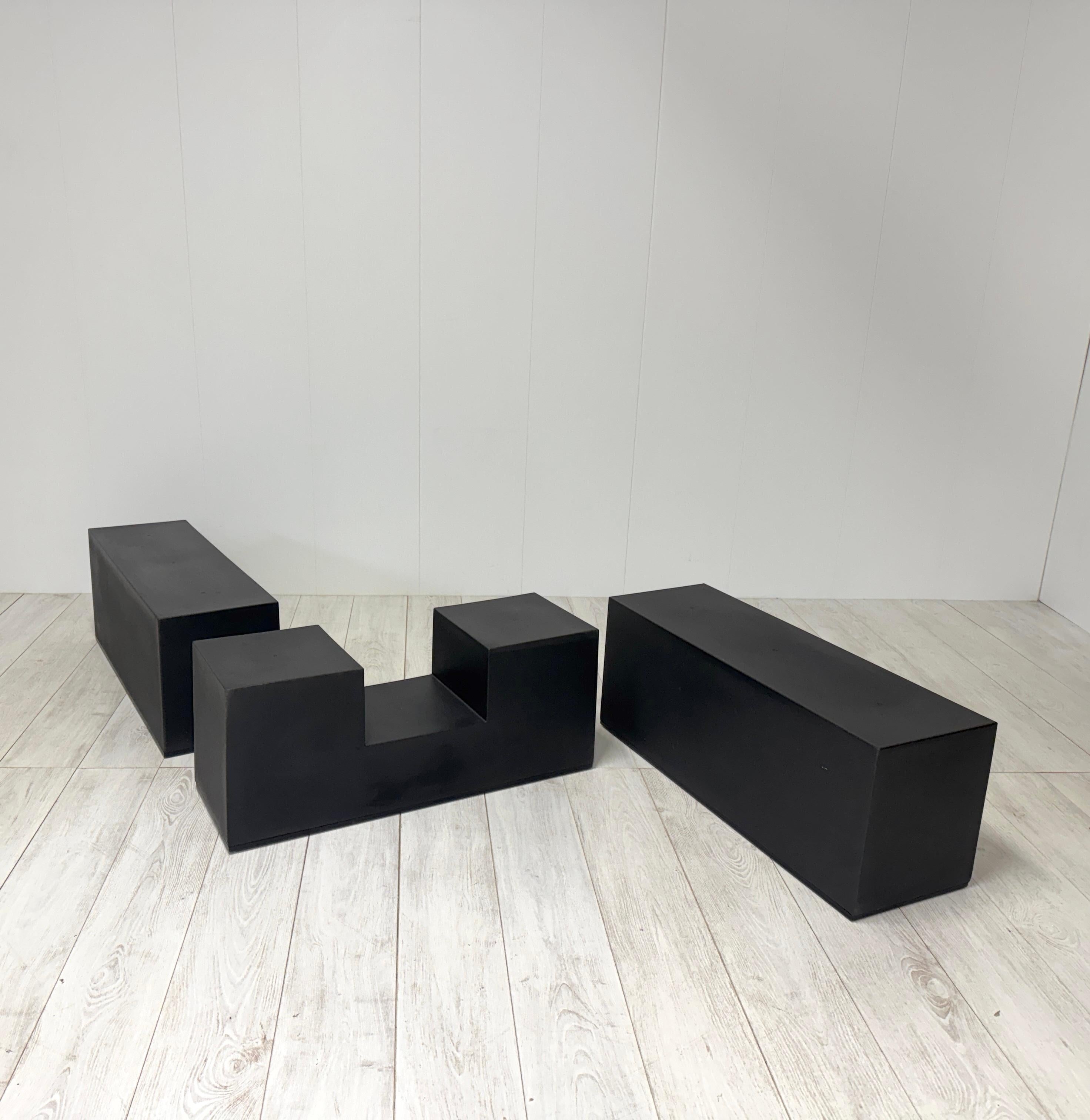 Set di tre tavolini componibili della serie 
