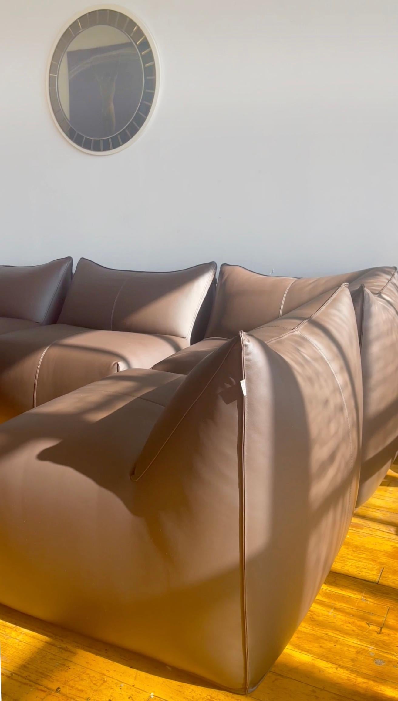 Mario Bellini Vintage Le Bambole Sofa, newly upholstered leather B&B Italia  8