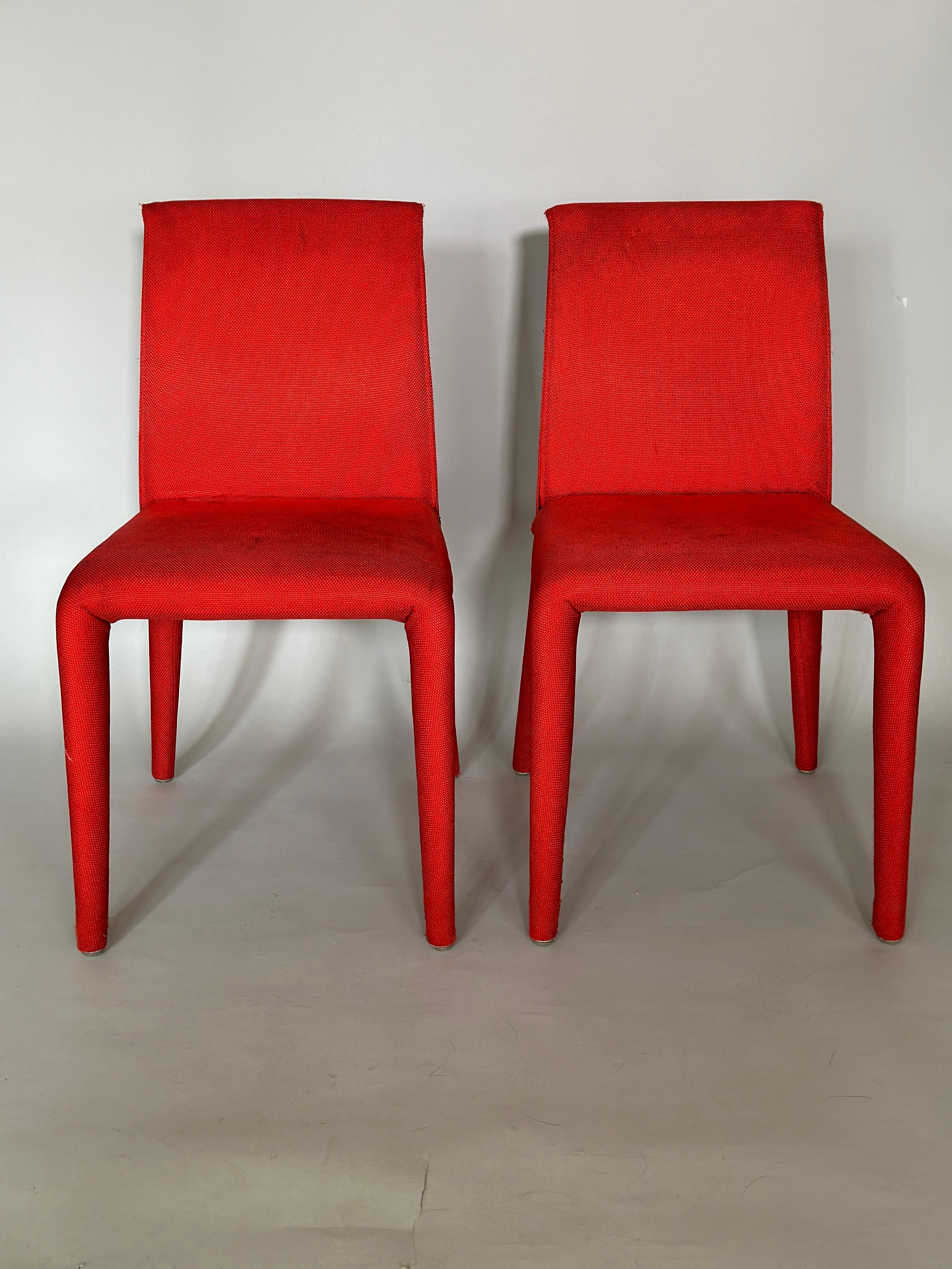 Tissu Ensemble de quatre chaises Vol Au Vent de Mario Bellini, Italie en vente