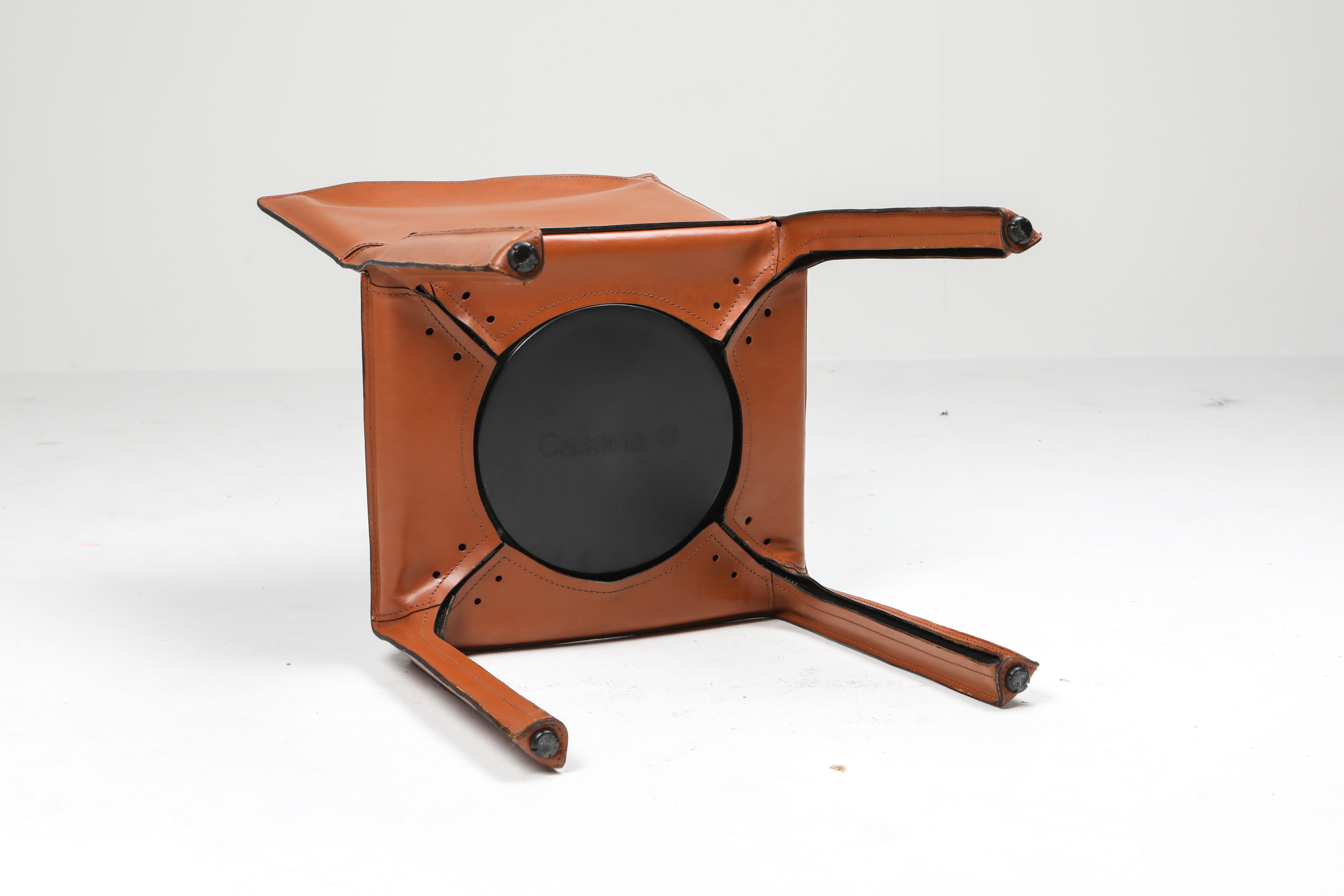 Mario Bellini's CAB Chair in Cognac Leather, Cassina, 1970s 1