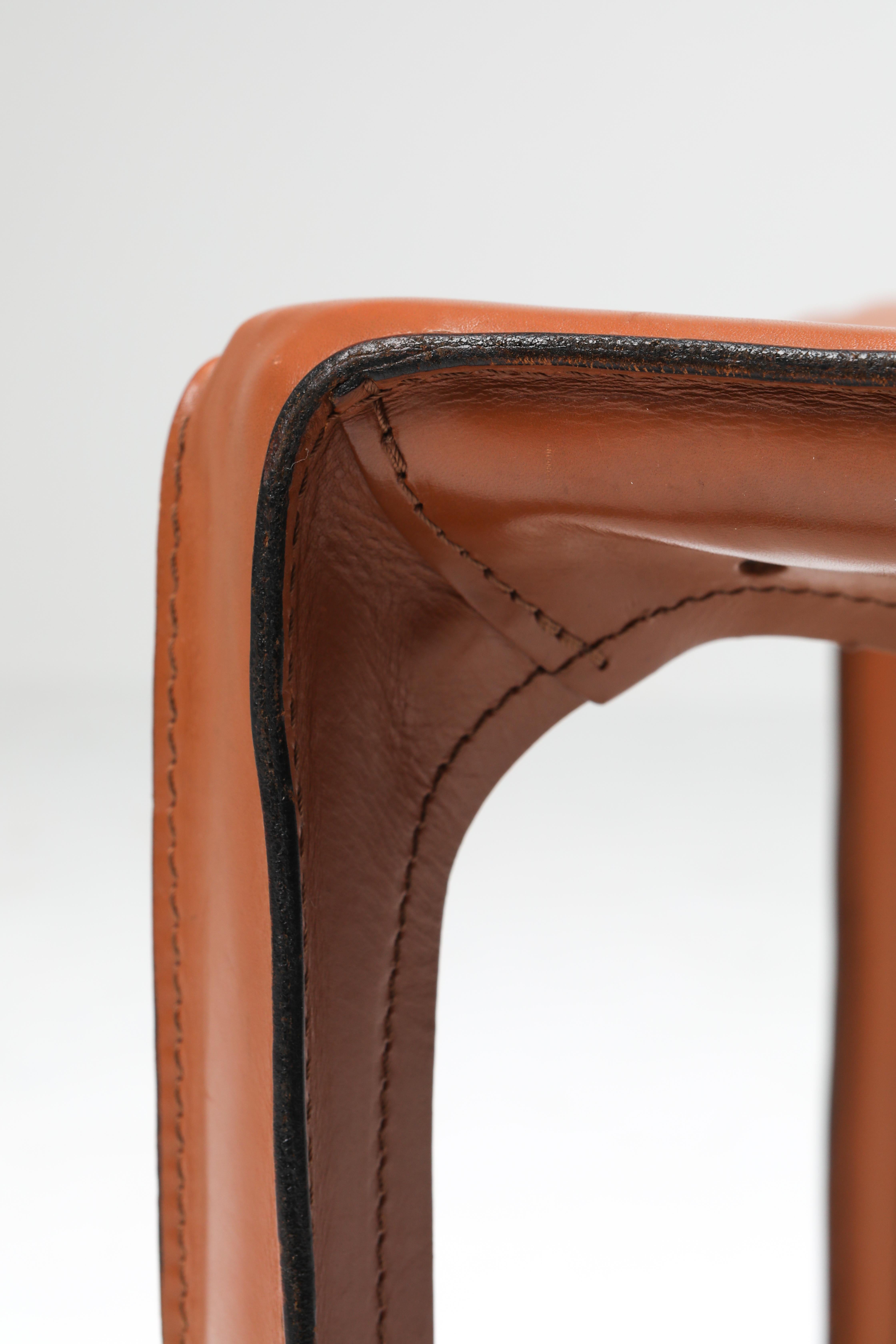 Mario Bellini's CAB Chair in Cognac Leather, Cassina, 1970s 2