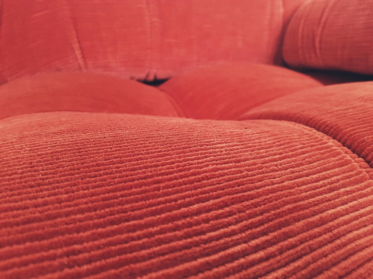 Mario Bellini S Camaleonda In Red Corduroy At 1stdibs