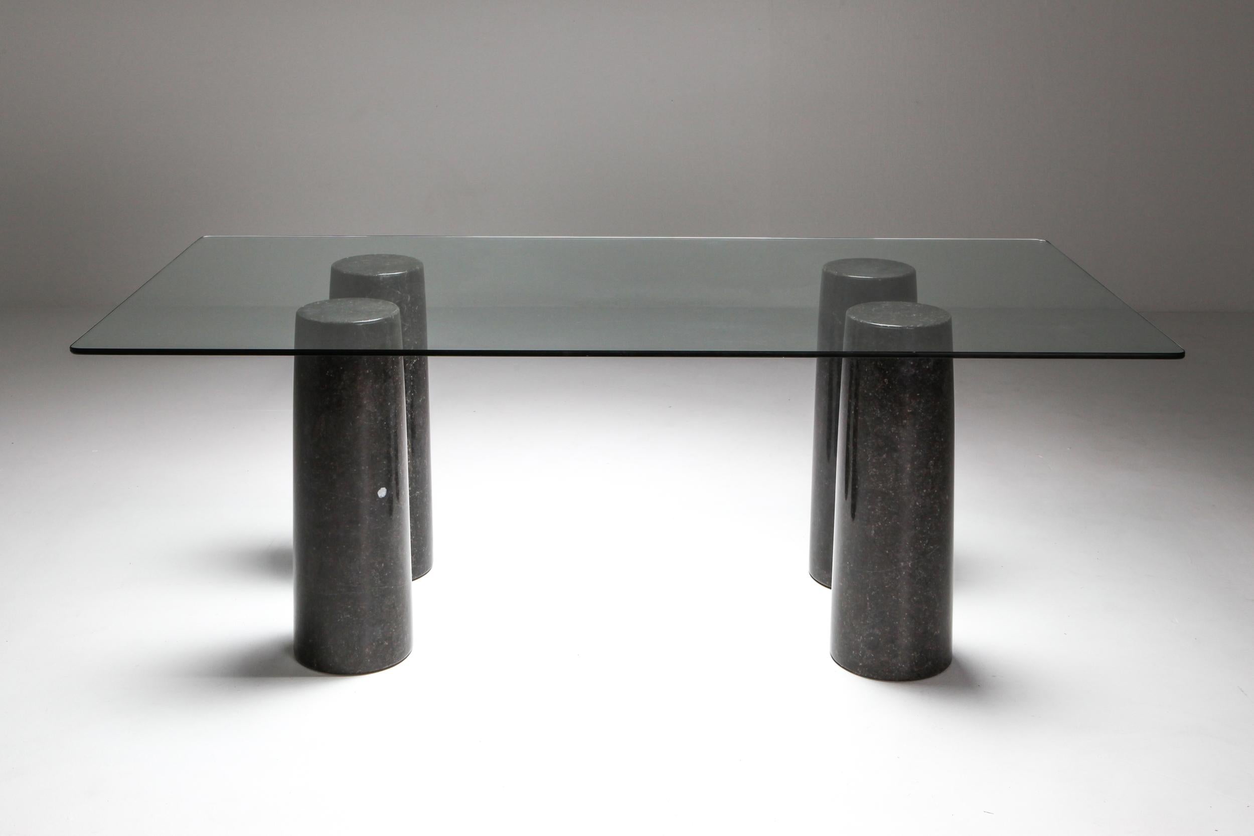 Colonnata black marble dining table, Mario Bellini, Italy, 1970s

Rectangular glass top which could be customized to your desired dimensions.

  

World-renowned architect and designer Mario Bellini has been an influential figure in Italian