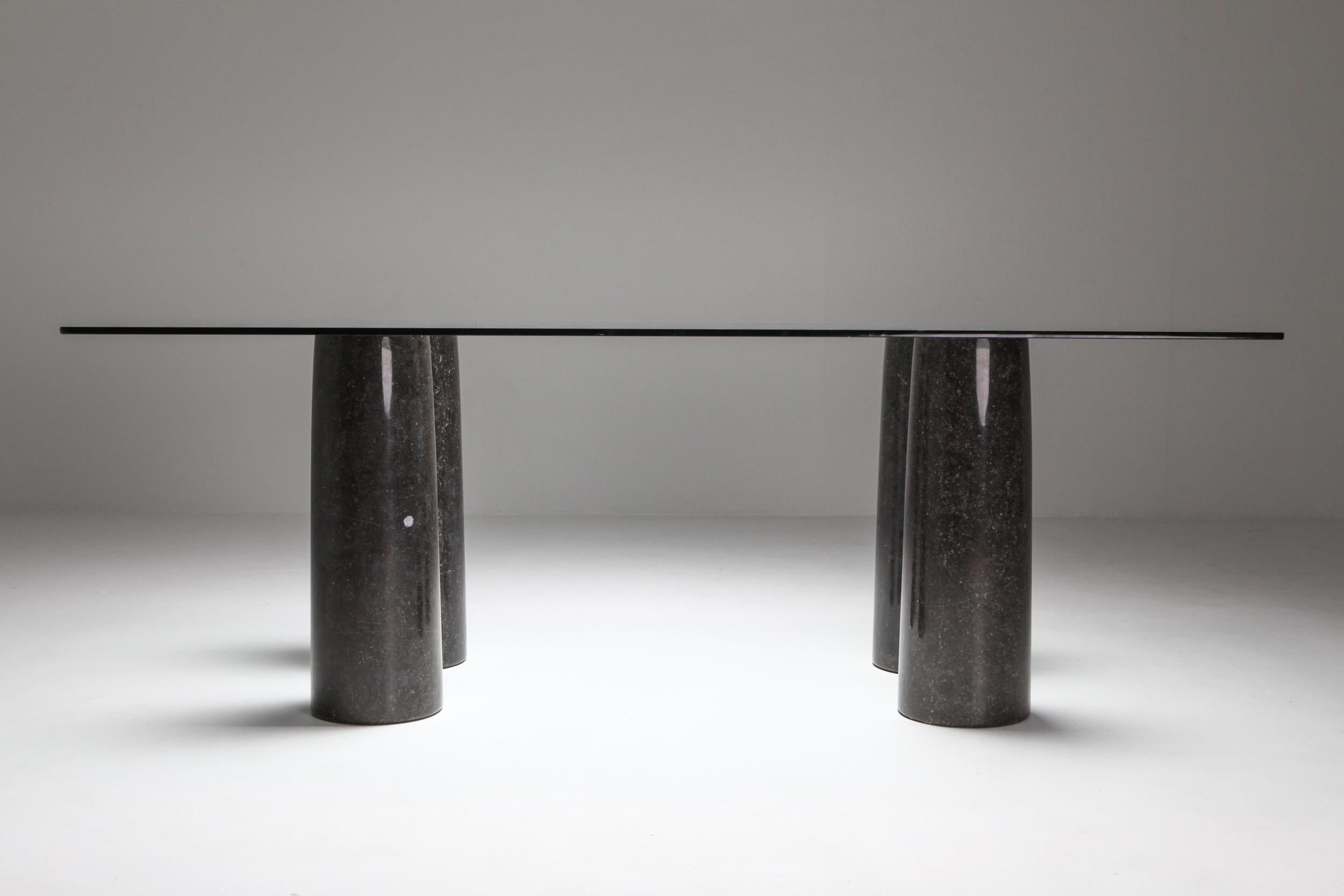Mario Bellini's Colonnata Marble Table Black In Excellent Condition In Antwerp, BE