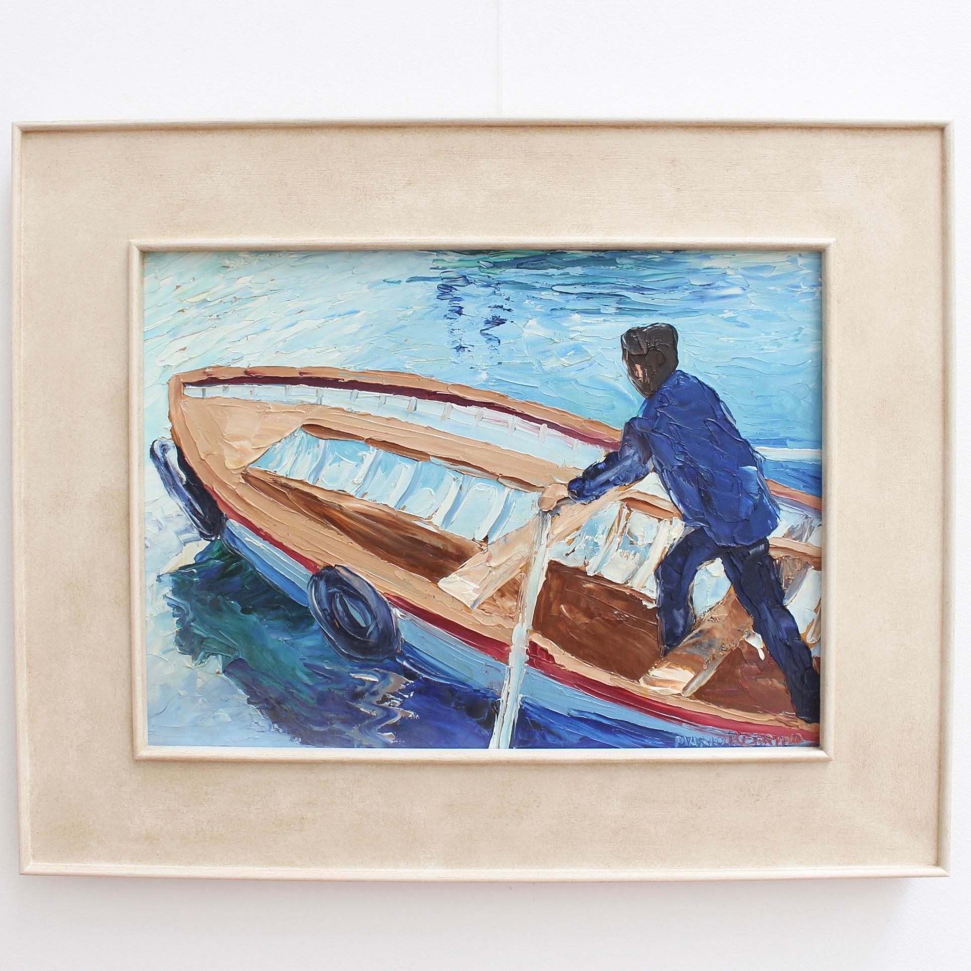 The Man in the Boat - Painting by Mario Berrino