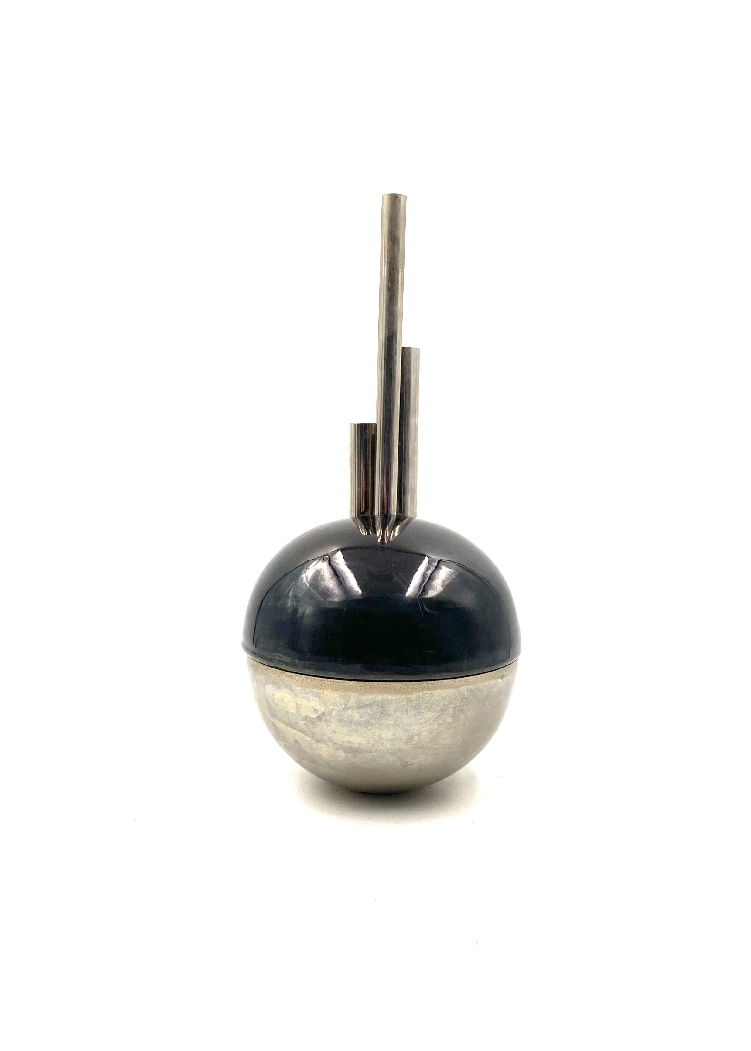 Mario Bertozzi, ceramic spherical vase, Marber Italy, 1970s in vendita 4