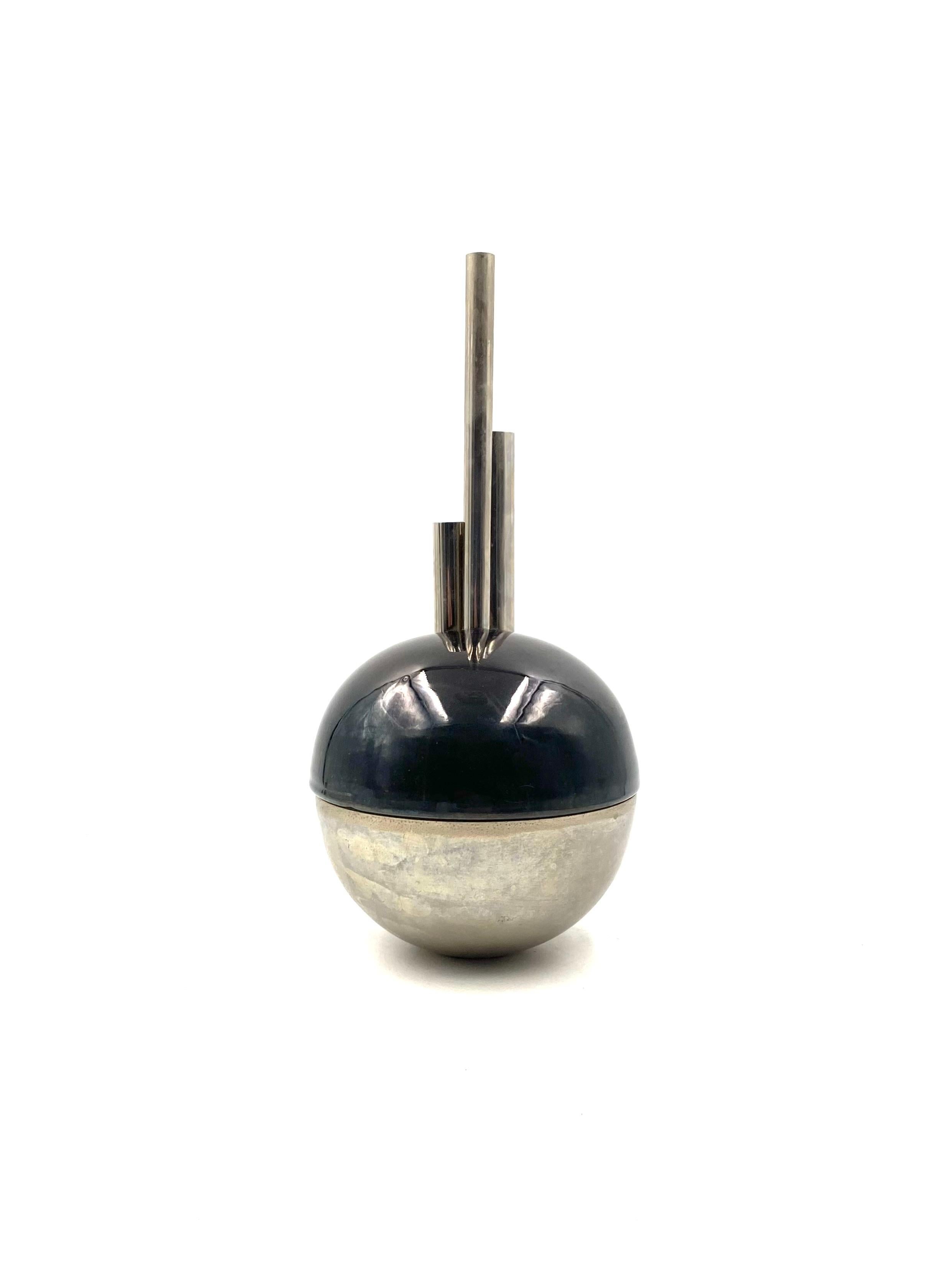 Mario Bertozzi, ceramic spherical vase, Marber Italy, 1970s in vendita 5