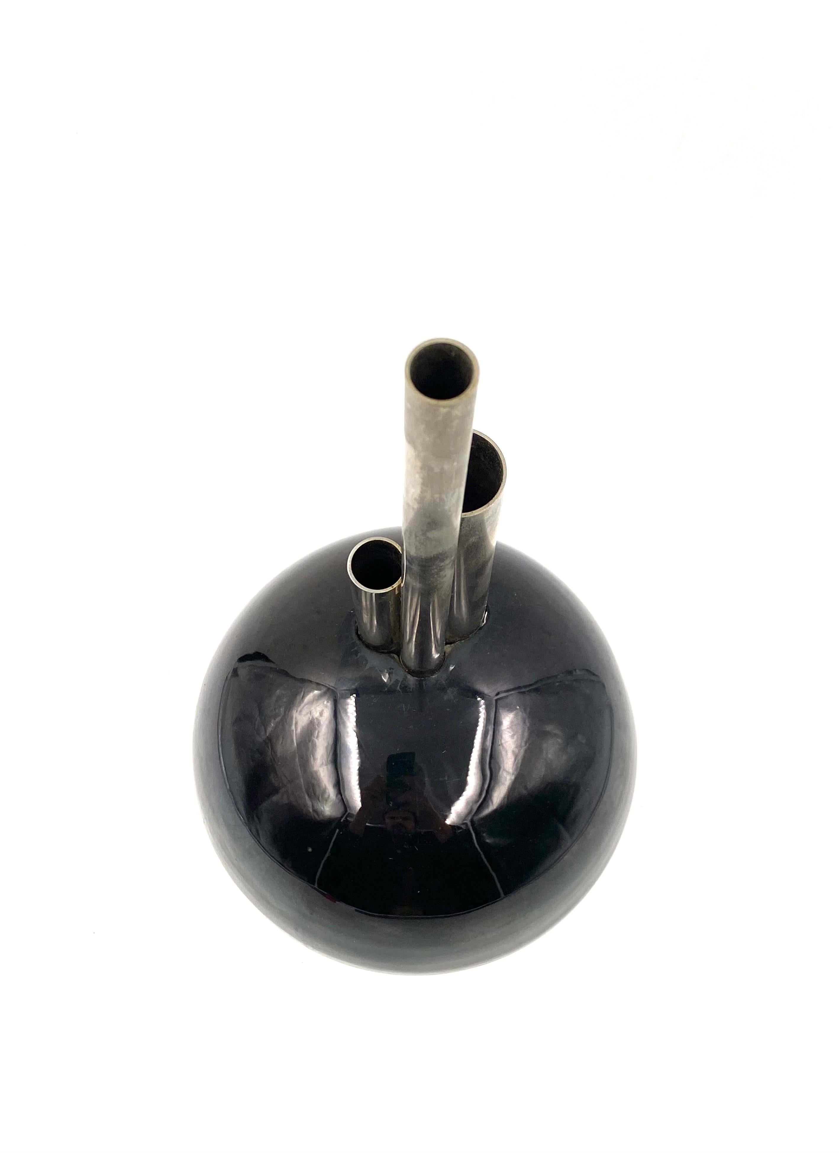 Mario Bertozzi, ceramic spherical vase, Marber Italy, 1970s in vendita 6