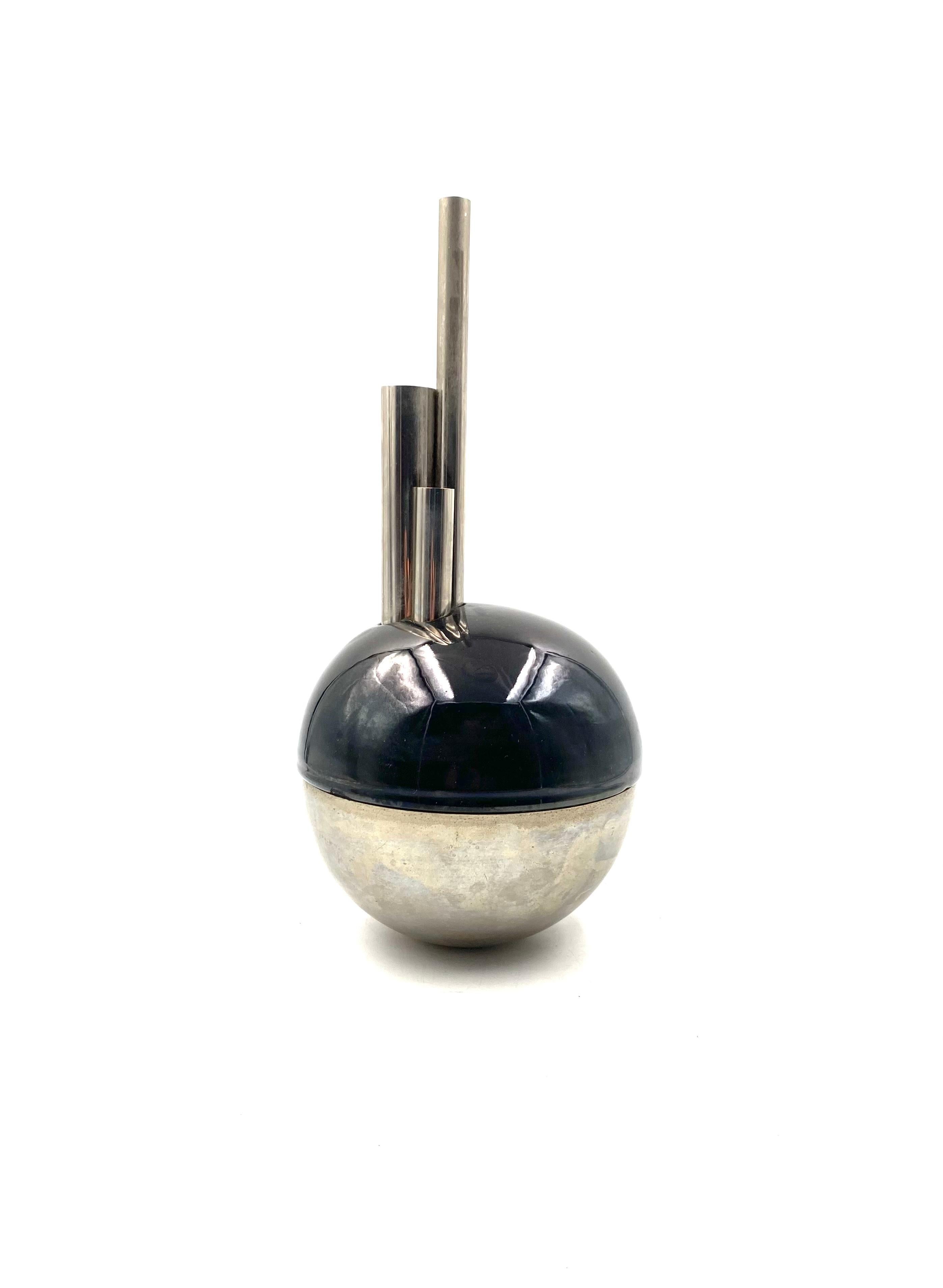 Mario Bertozzi, ceramic spherical vase, Marber Italy, 1970s in vendita 7