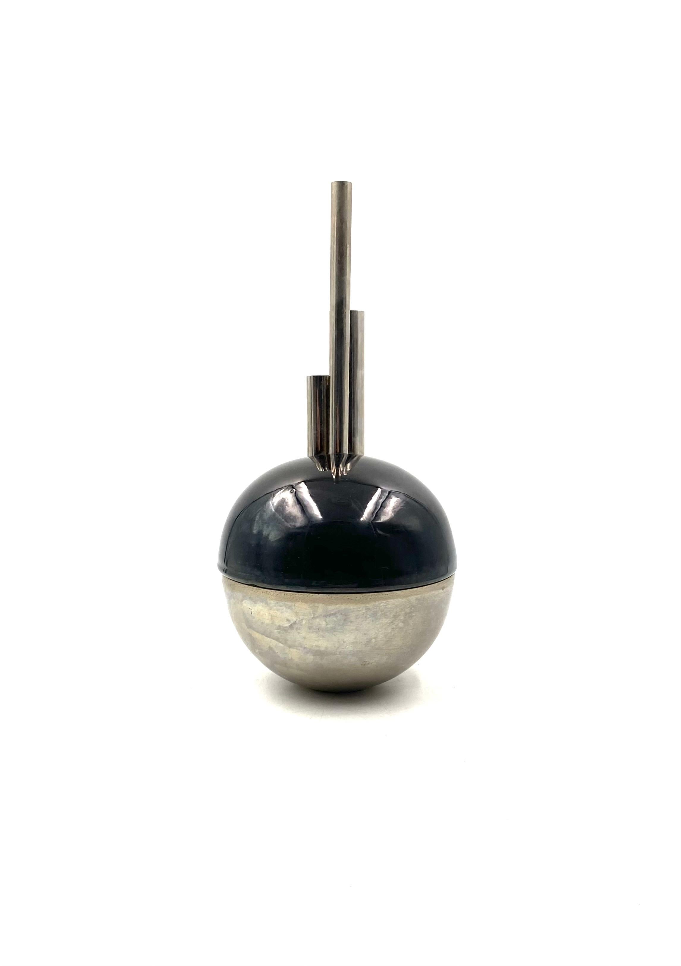 Mario Bertozzi, ceramic spherical vase, Marber Italy, 1970s in vendita 9