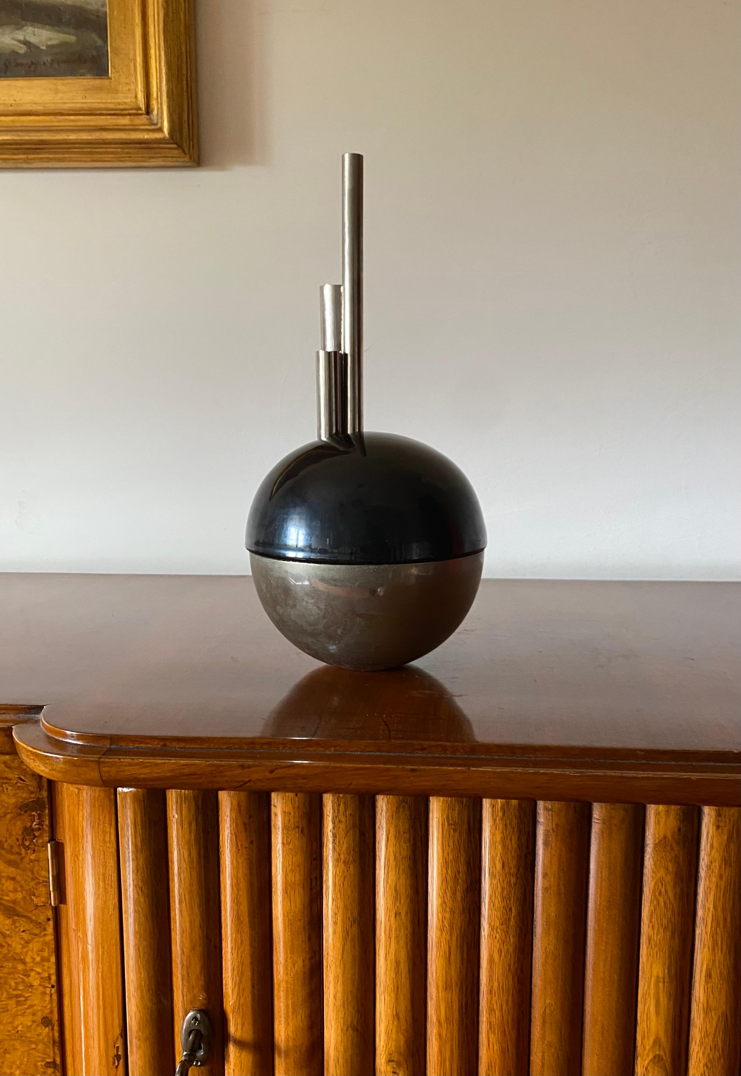 Mario Bertozzi, ceramic spherical vase, Marber Italy, 1970s in vendita 10