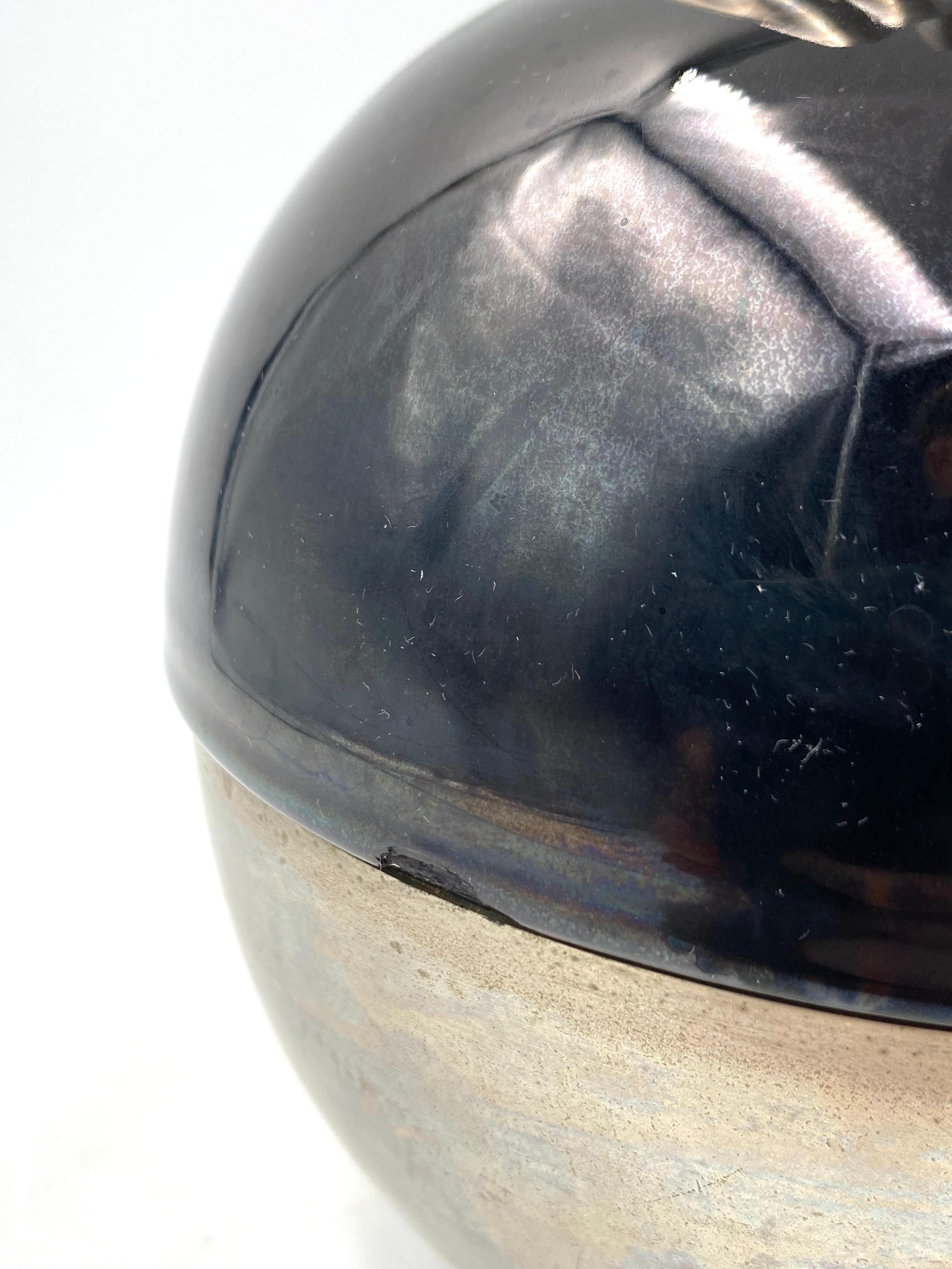 Mario Bertozzi, ceramic spherical vase, Marber Italy, 1970s in vendita 13