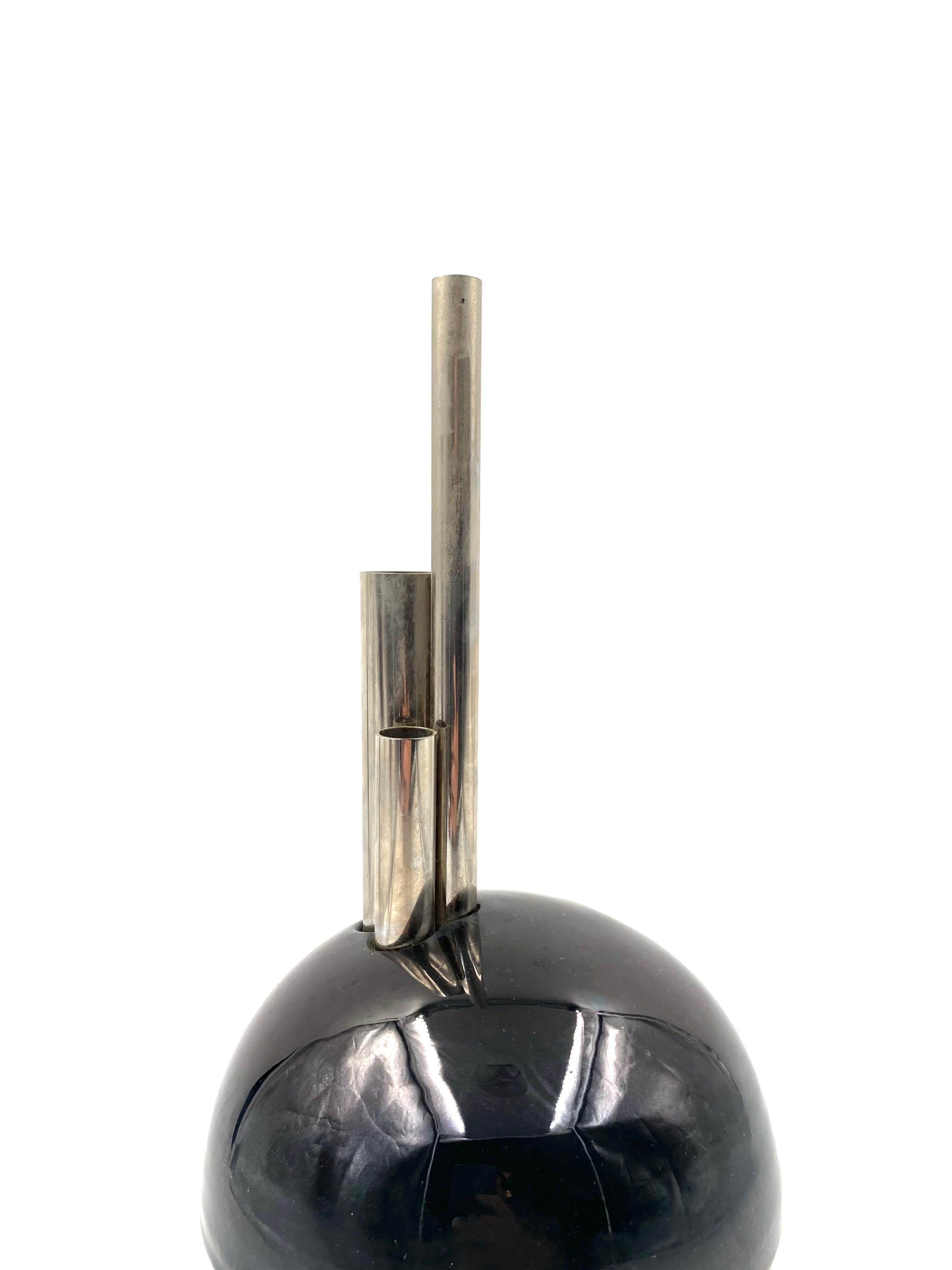 Mario Bertozzi, ceramic spherical vase, Marber Italy, 1970s in vendita 1
