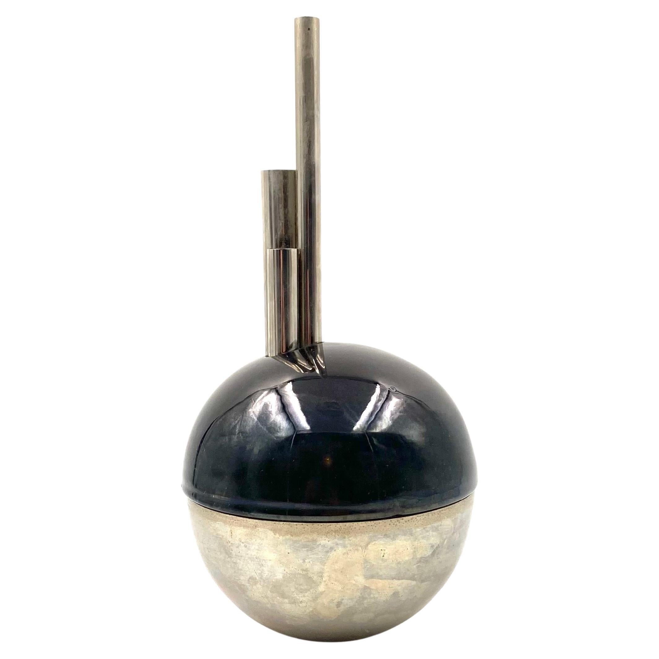 Mario Bertozzi, ceramic spherical vase, Marber Italy, 1970s