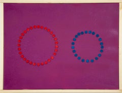 Circles on Pink - Acrylic Painting by Mario Bigetti - 2020