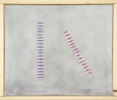 Colored Seams on Silver - Acrylic Painting by Mario Bigetti - 2020