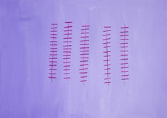 Seams on Lilac - Original Acrylic Painting by Mario Bigetti - 2019