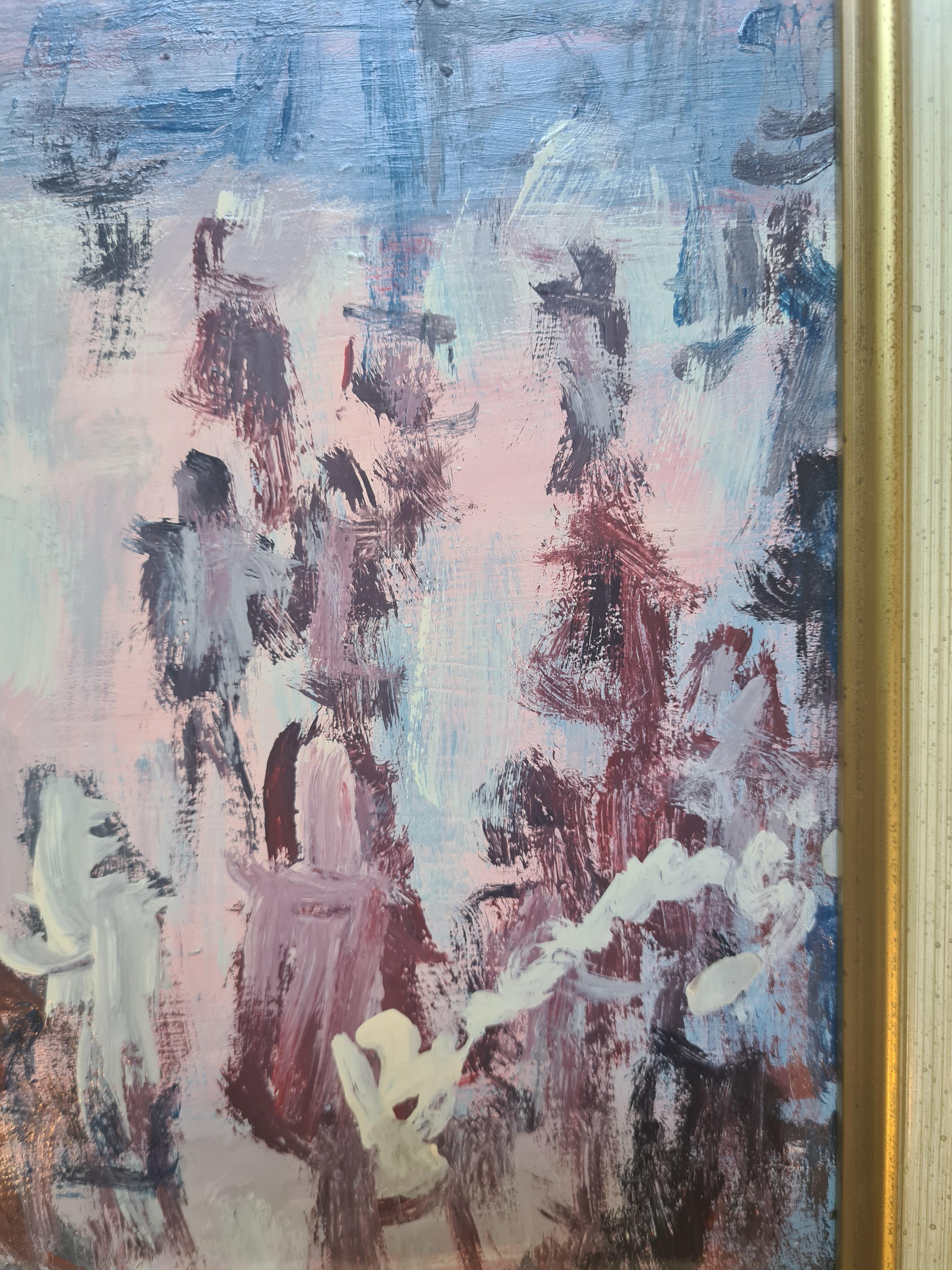 Piazza San Marco, Dogenpalast, Venedig, Schule von Raoul Dufy (Grau), Figurative Painting, von Mario Bonamici