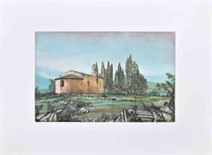 Landscape - Etching by Marco Bonechi - 1990s