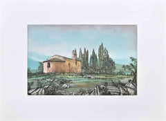 Paysage - Gravure de Marco Bonechi - années 1990