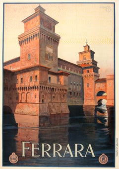 Poster originale d'epoca di Ferra Italy di Mario Morgoni c1925