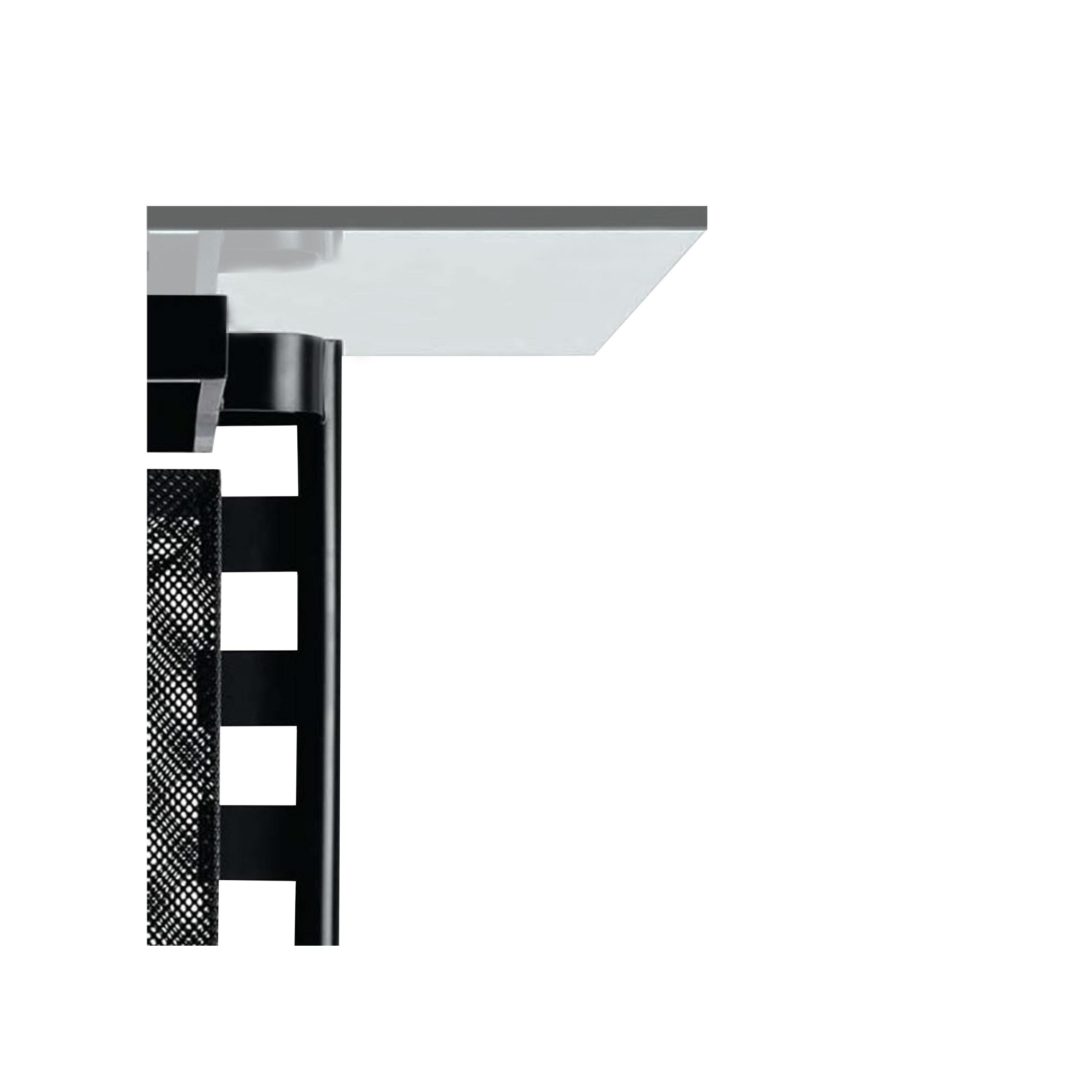 Mario Botta Black Steel Crystal Table ''Tesi'' Italian, 1986 1