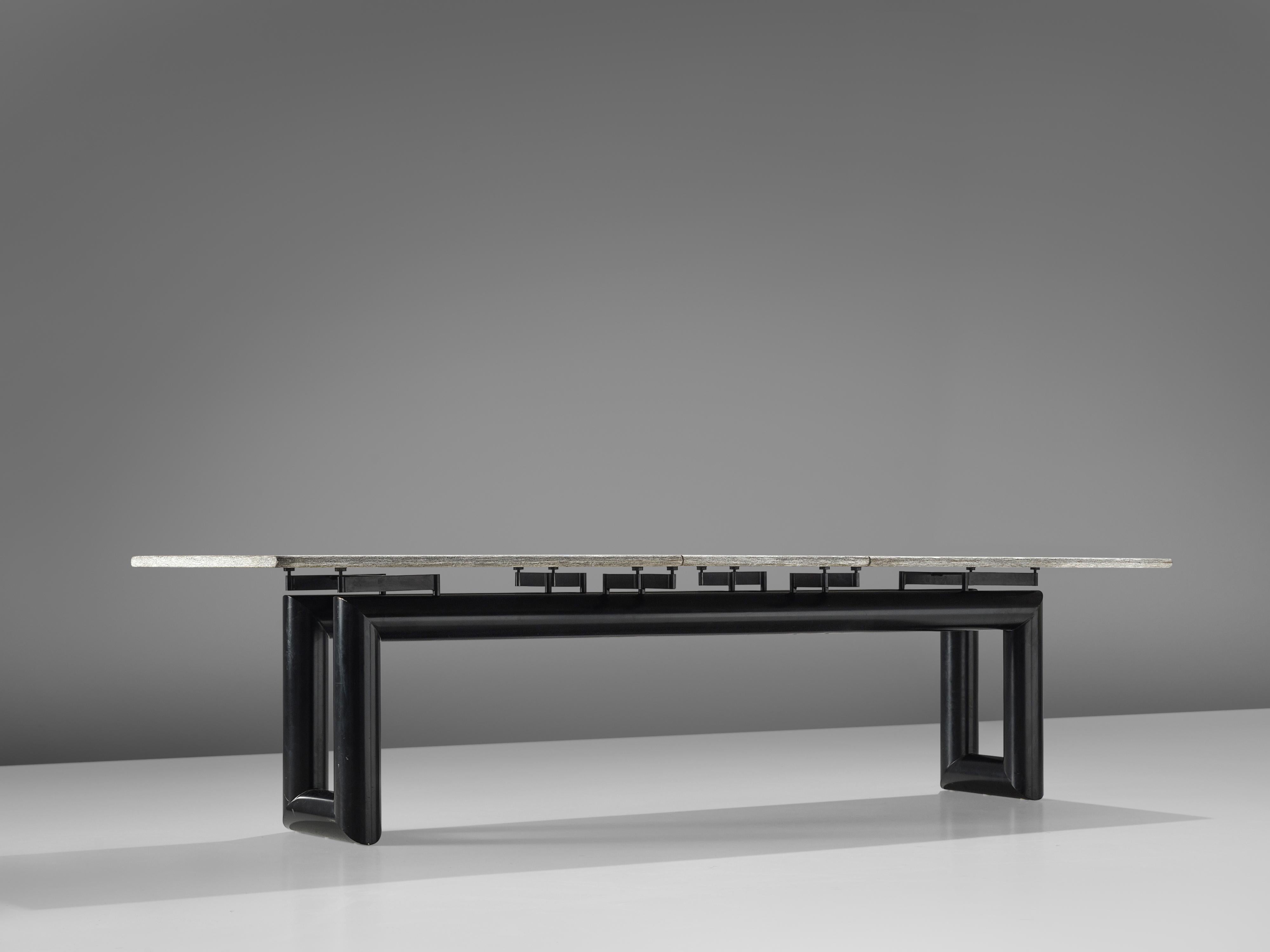 Post-Modern Mario Botta Dining Table ‘Terzo’ with Granite Top For Sale