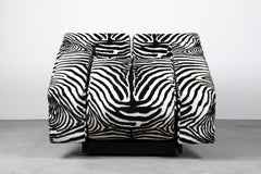 Mario Botta Obliqua Armchair in Wood and Animalier Fabric Alias, 1983