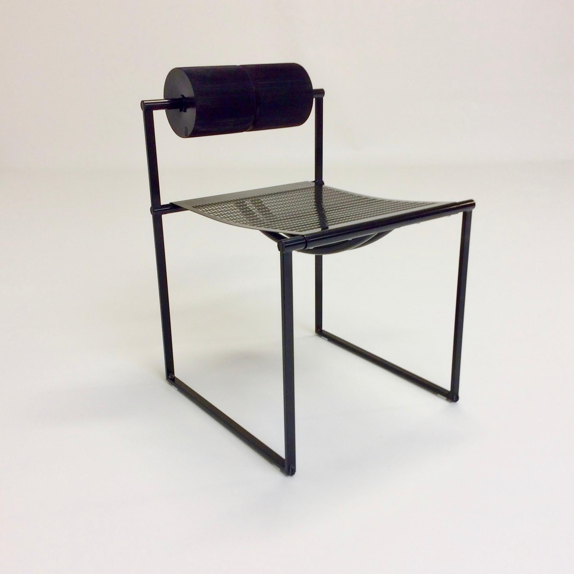Steel Mario Botta Pair of Prima Model Chair by Alias, 1982, Italy