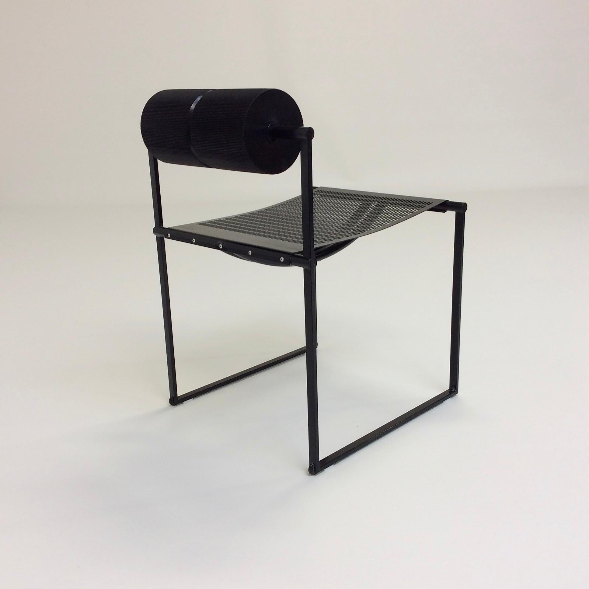 Enameled Mario Botta Pair of Prima Model Chair by Alias, 1982, Italy