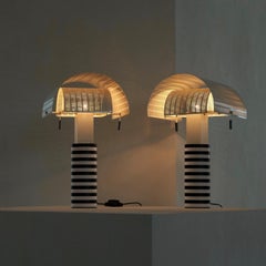 Mario Botta, paire de lampes de bureau vintage Shogun pour Artemide, 1986