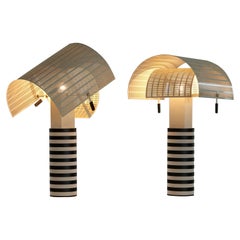Mario Botta Pair of Vintage 'Shogun' Table Lamps for Artemide, 1986