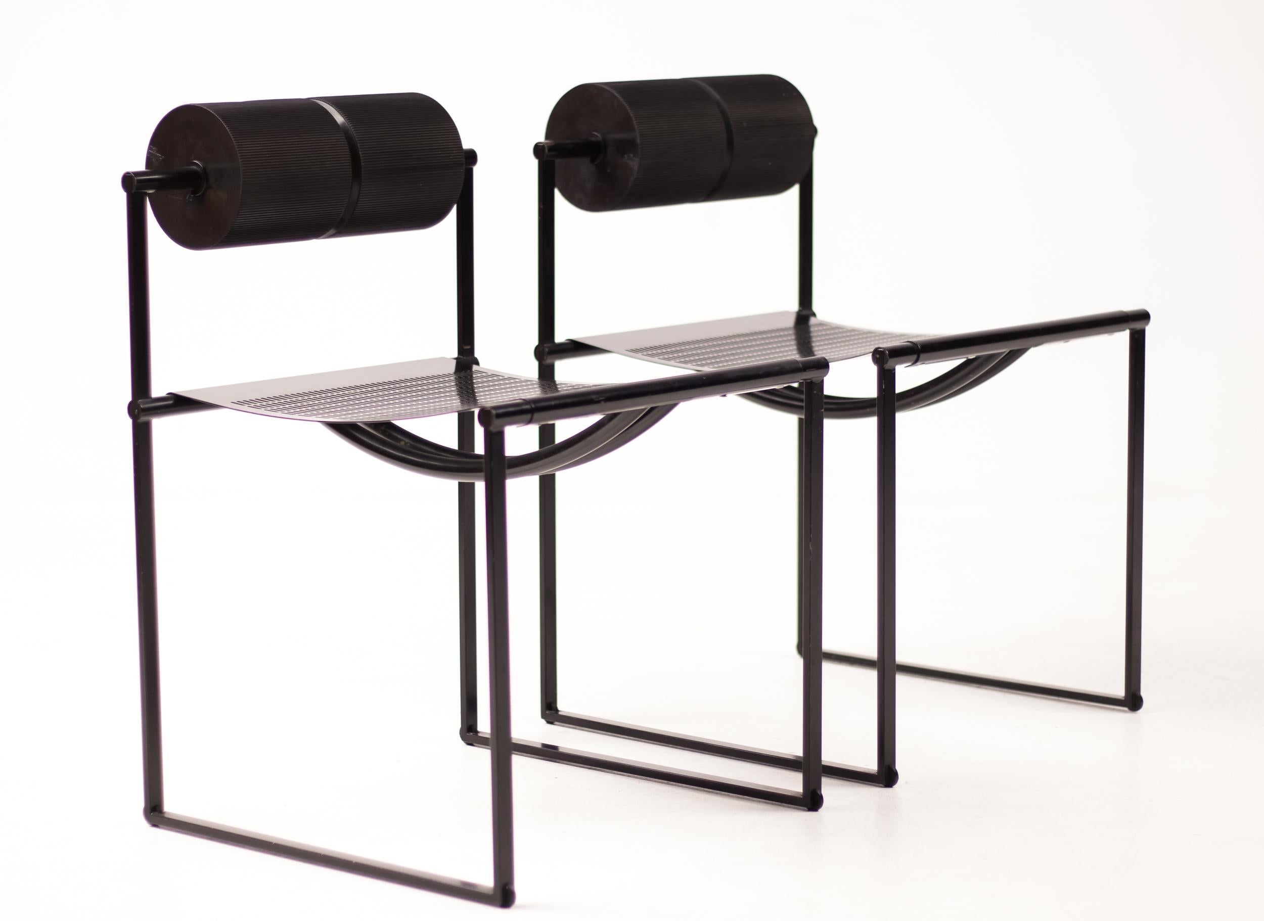 Steel Mario Botta Seconda Chairs