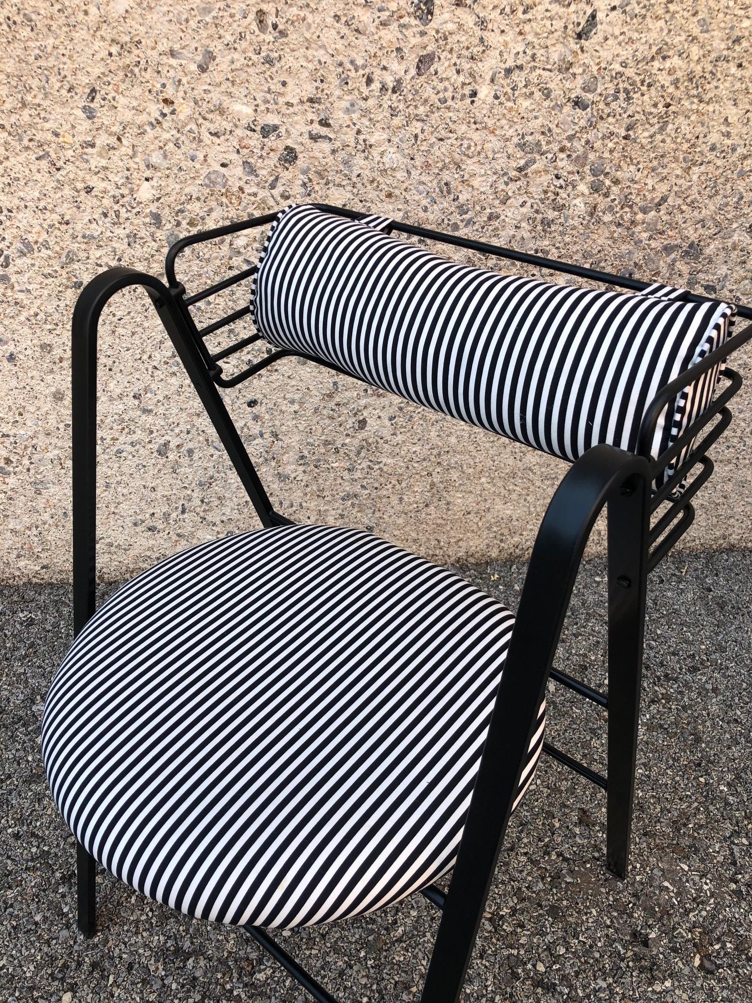 Late 20th Century Mario Botta Set of 4 Chairs, Made in Italy, 1990s Metal