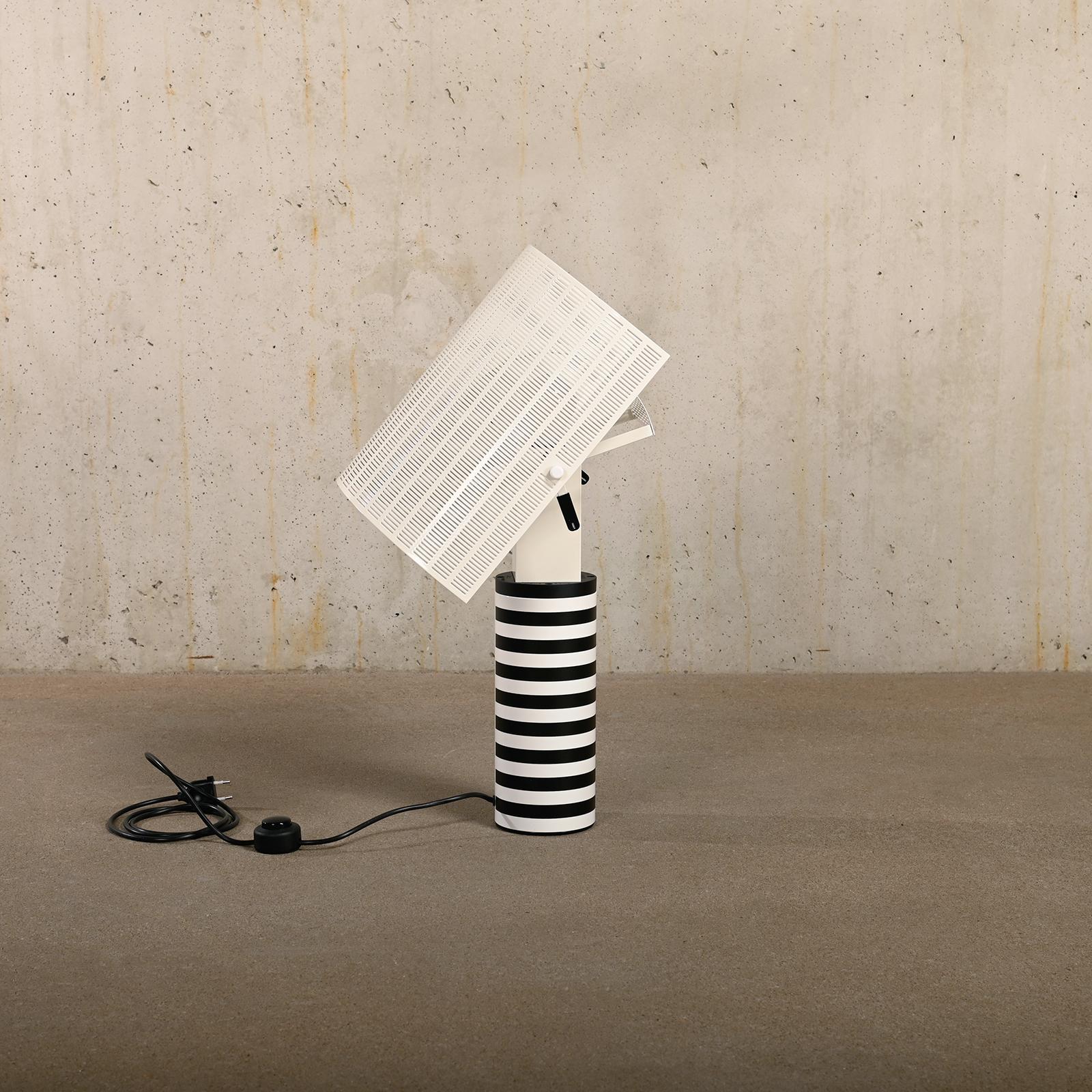 Mario Botta Shogun Tischlampe in Schwarz und Weiß für Artemide, Italien im Angebot 3