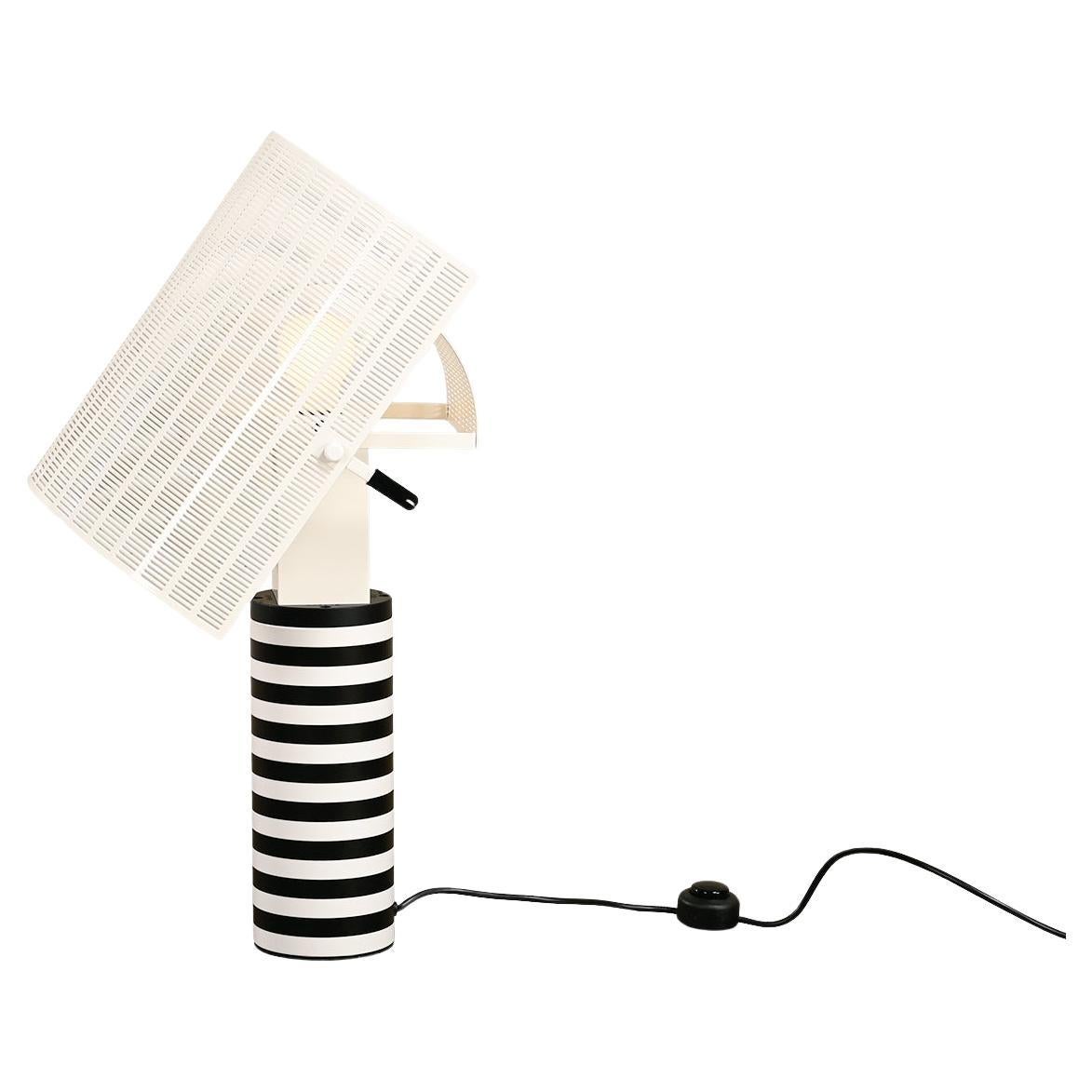 Mario Botta Shogun Tischlampe in Schwarz und Weiß für Artemide, Italien